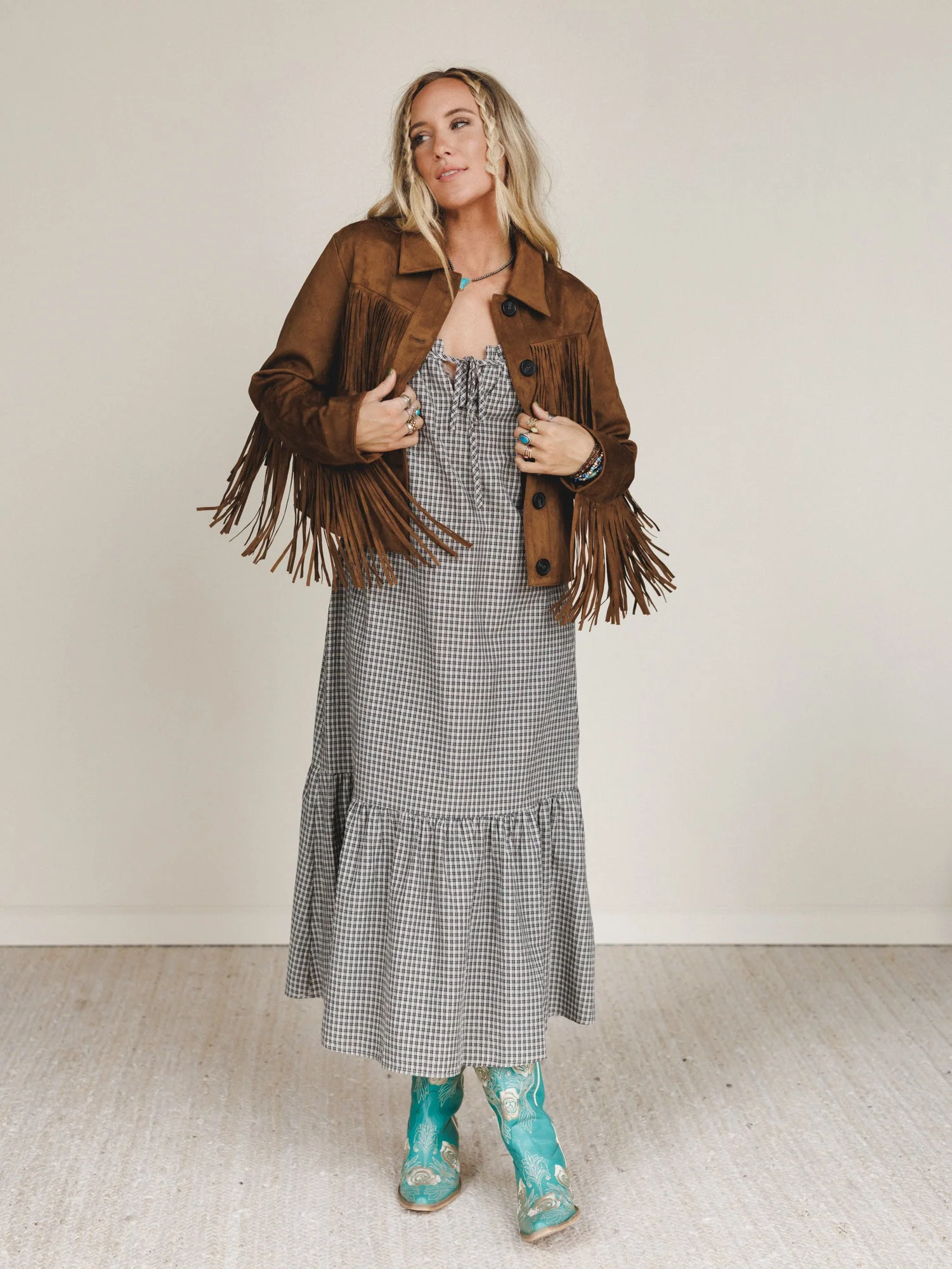 Fringe Theory Suede Jacket - Camel - Image 7