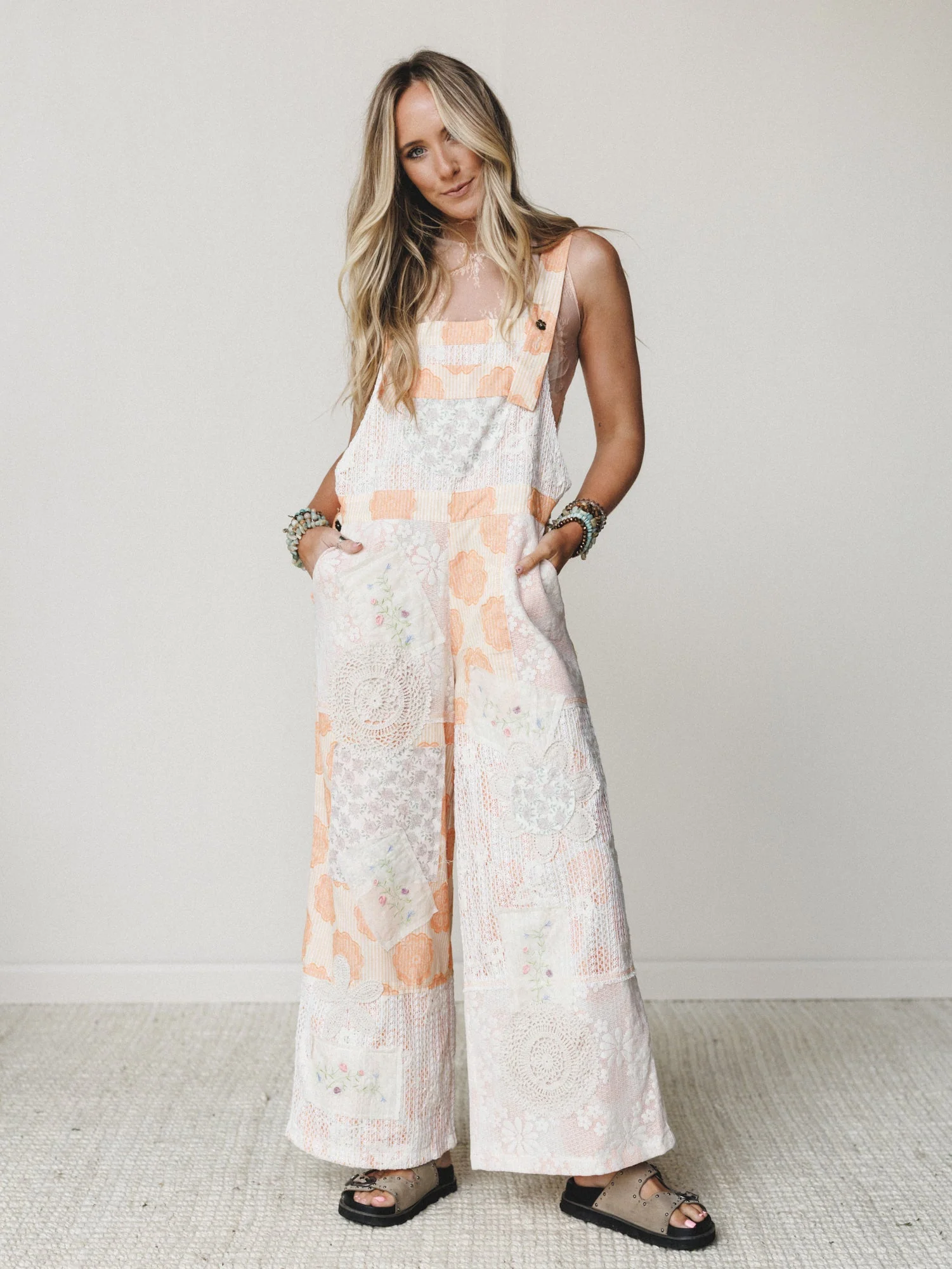 Fruit Fields And Forests Jumpsuit - Orange Striped - Image 6