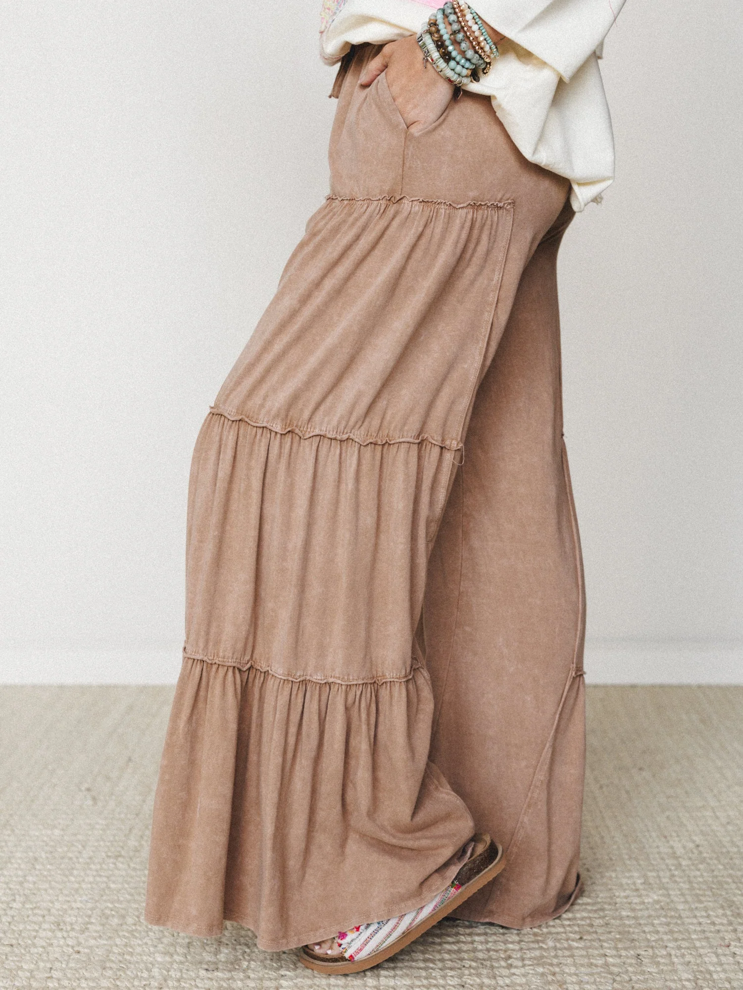 Full of Soul Wide Leg Pants - Mocha - Image 2