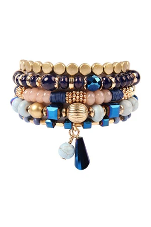 Full Of Treasure Bracelet Set - Navy - Image 5