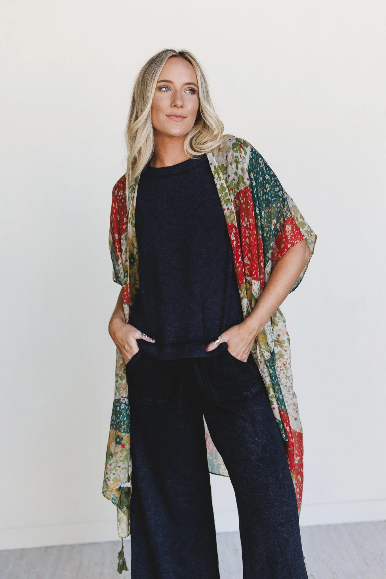 Garden Fairy Floral Kimono - Olive - Image 3