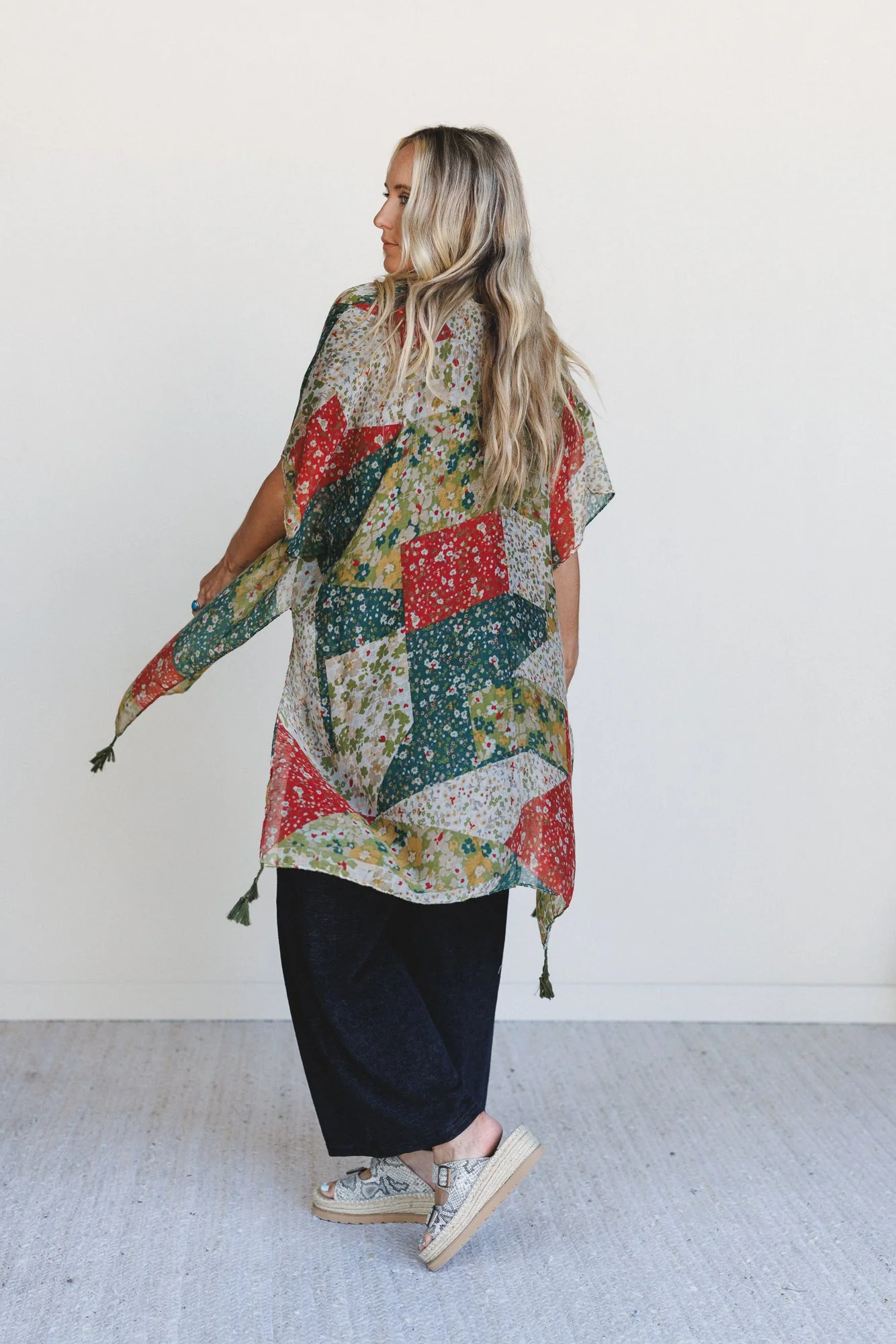 Garden Fairy Floral Kimono - Olive - Image 5