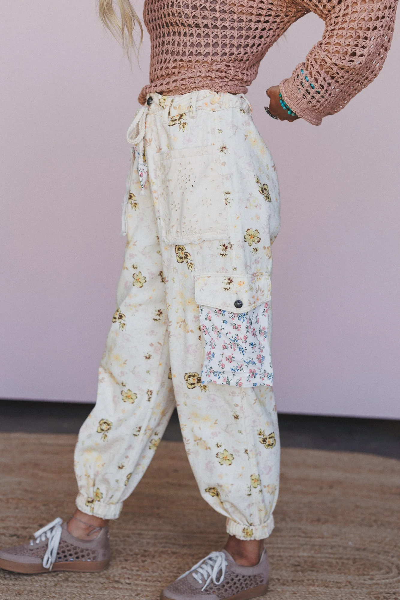 Garden Glow Cargo Pants - Natural - Image 4
