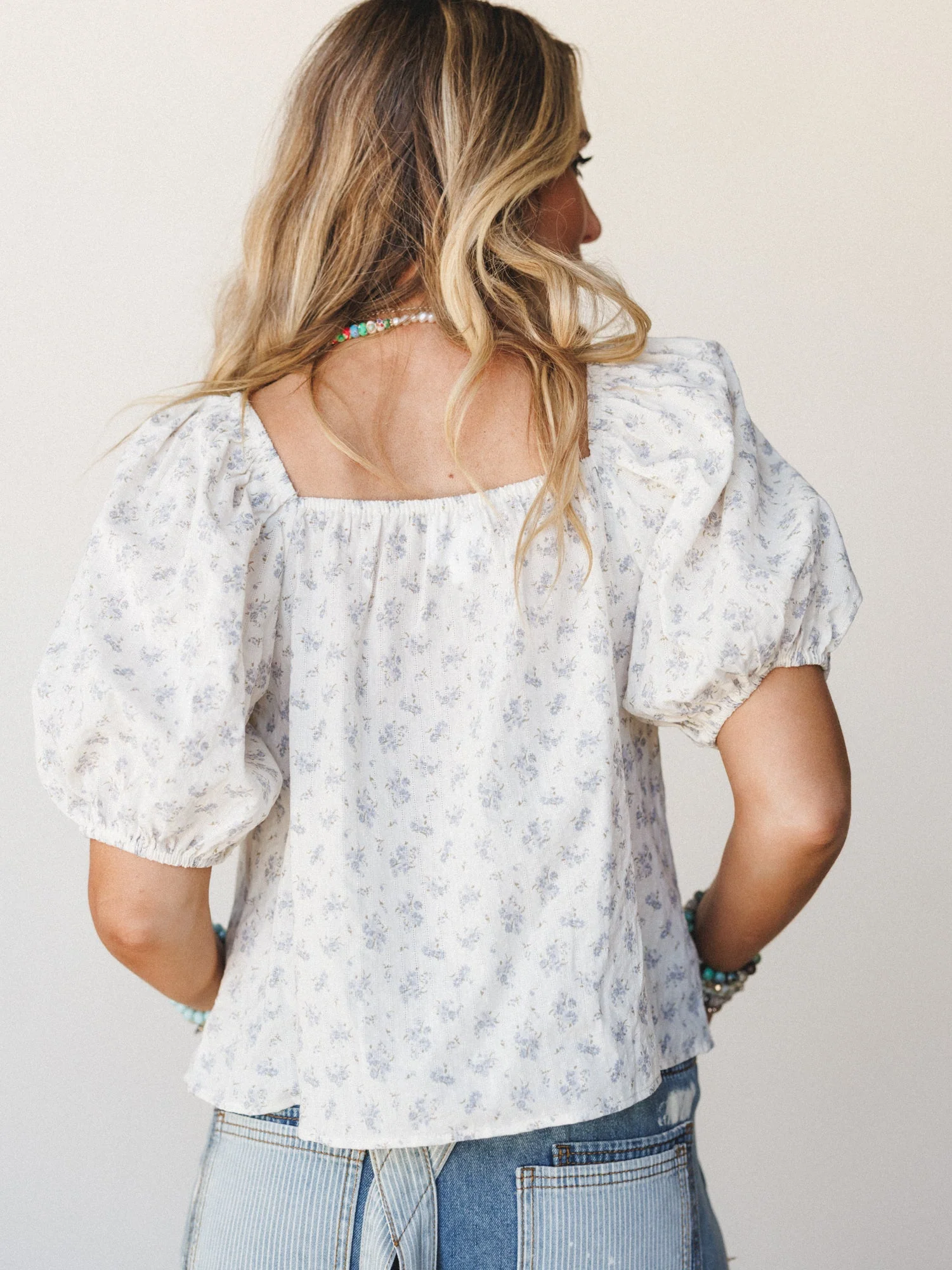 Garden Tale Blouse - Dusty Blue - Image 4