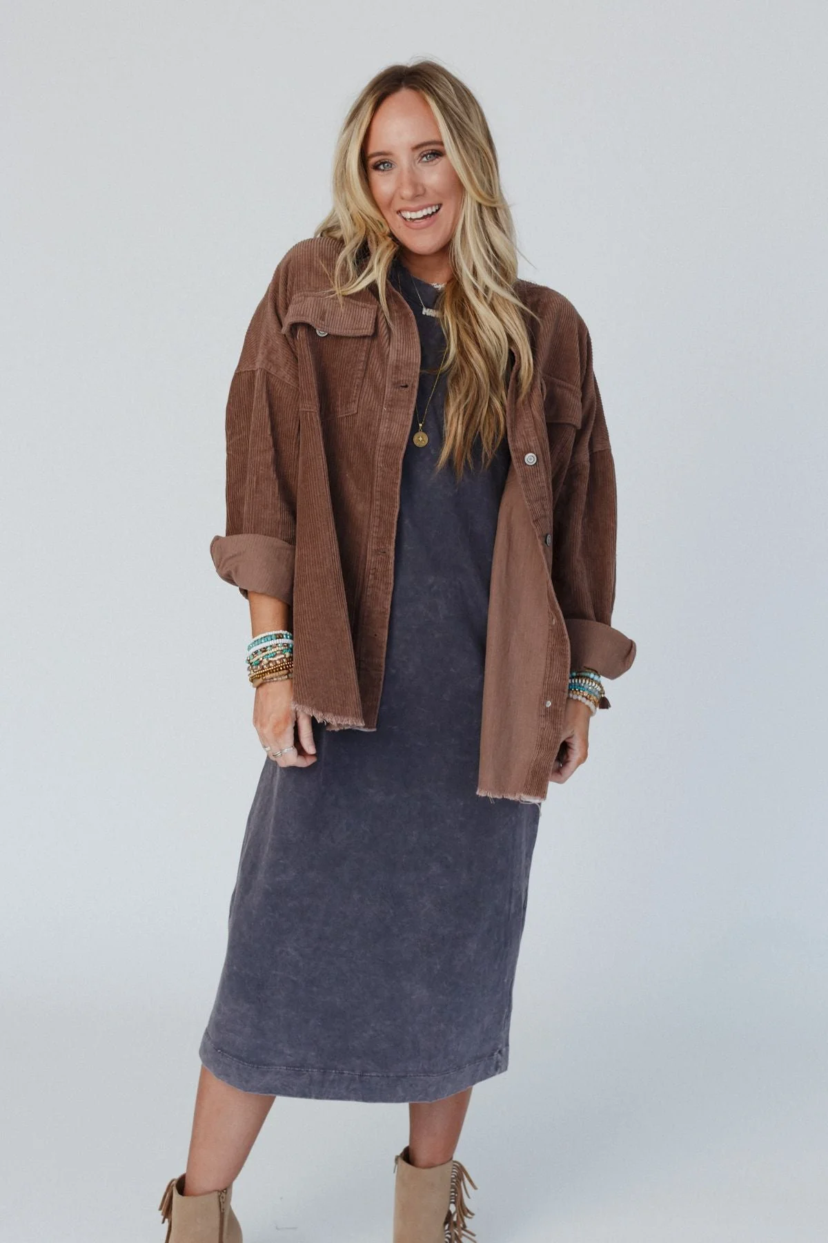 Gardener Embroidered Button Down Top - Mocha - Image 7