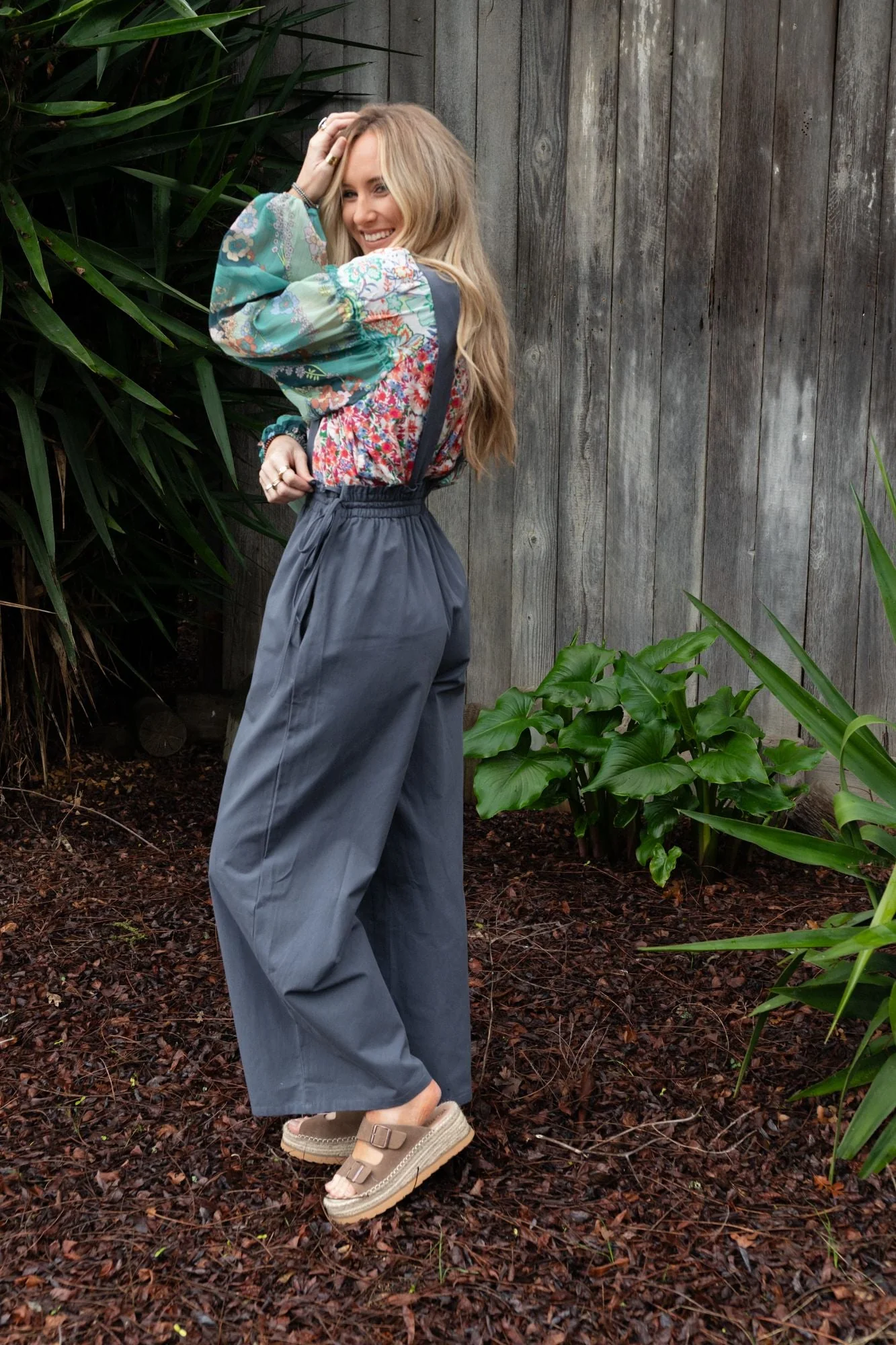 Garland Wide Leg Jumpsuit - Navy - Image 3