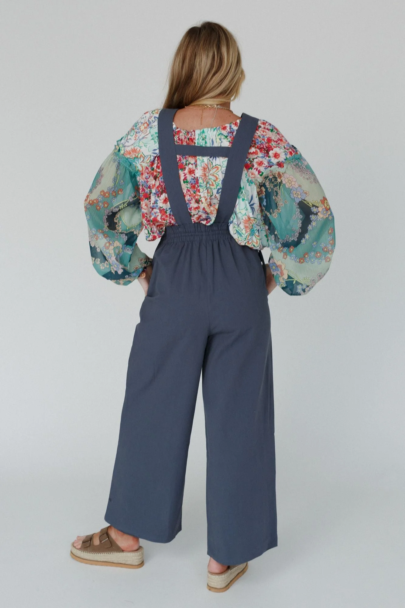 Garland Wide Leg Jumpsuit - Navy - Image 5