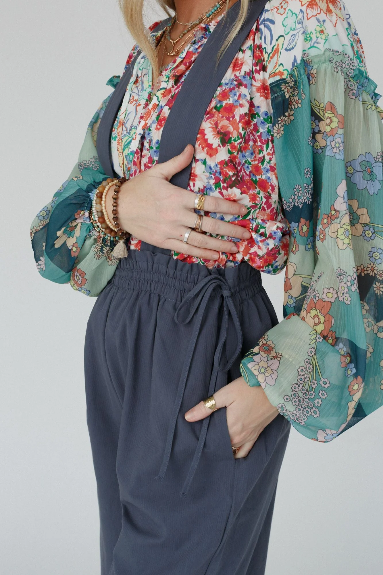 Garland Wide Leg Jumpsuit - Navy - Image 7