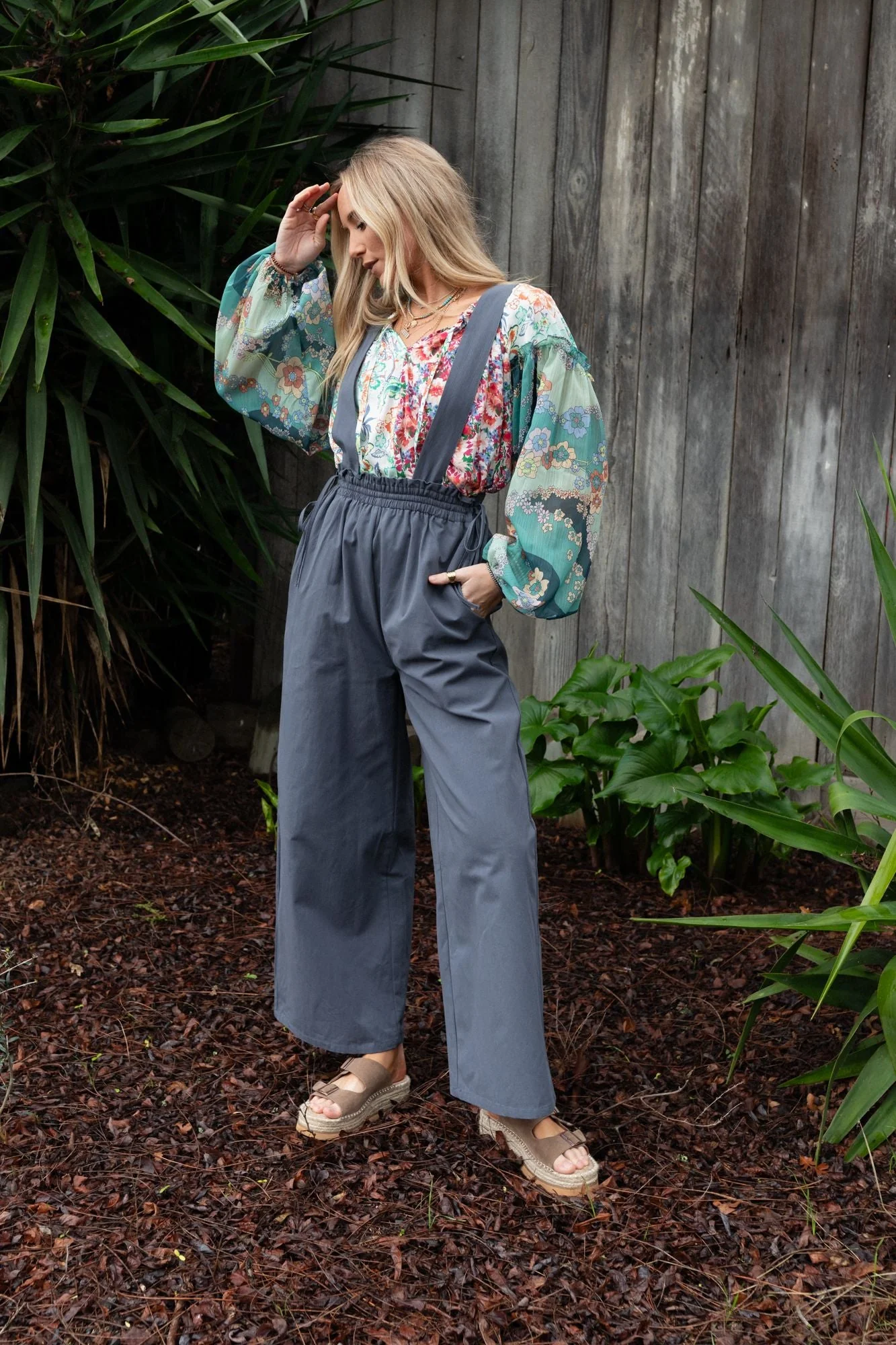 Garland Wide Leg Jumpsuit - Navy - Pre Order
