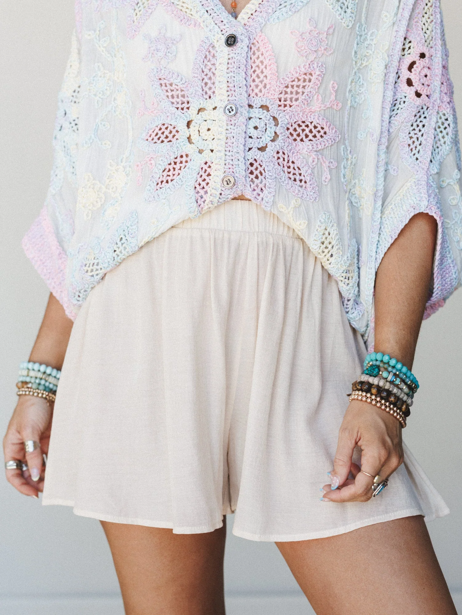 Glow of Love Shorts - Cream - Image 2