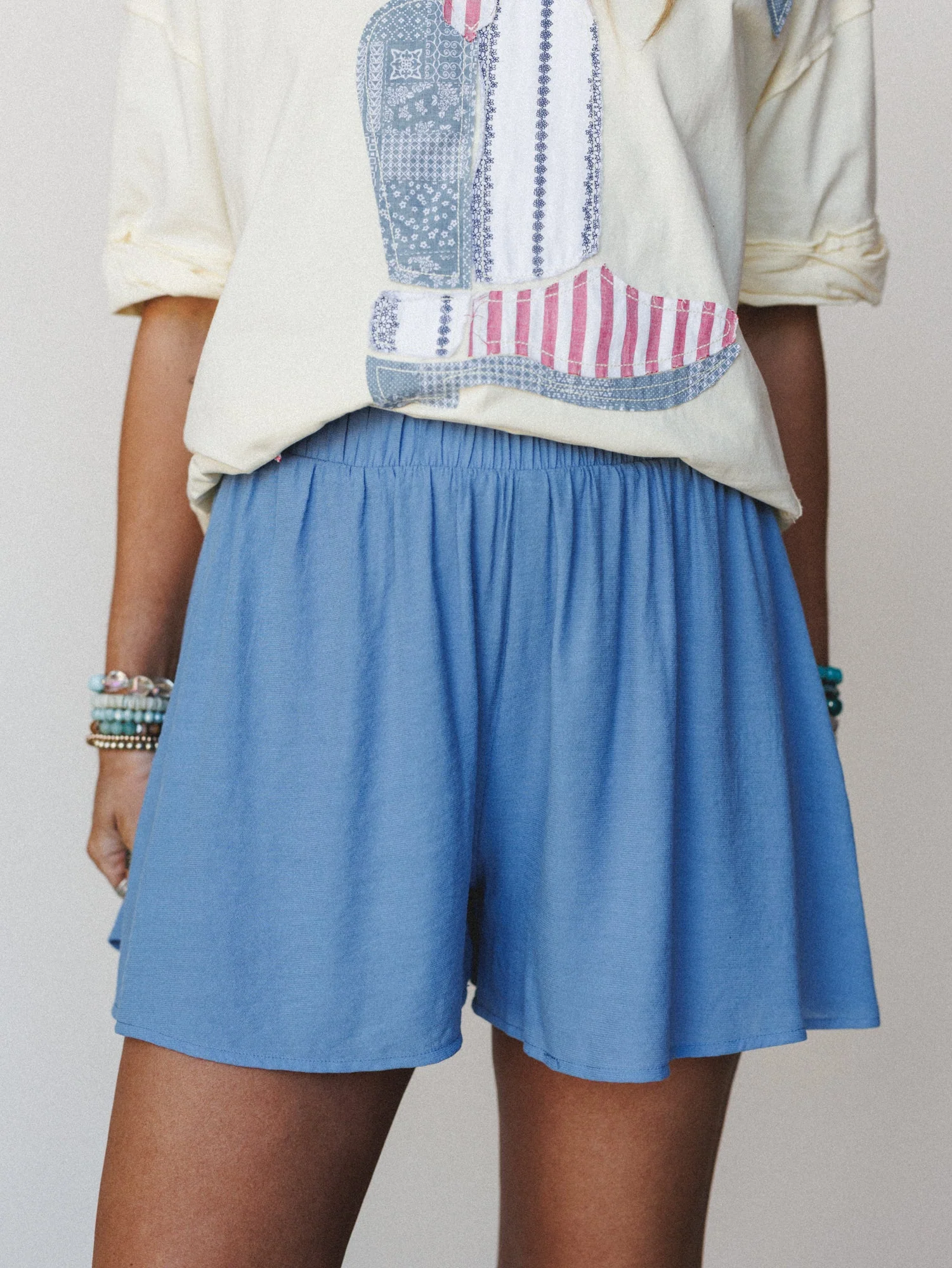 Glow of Love Shorts - Dusty Blue