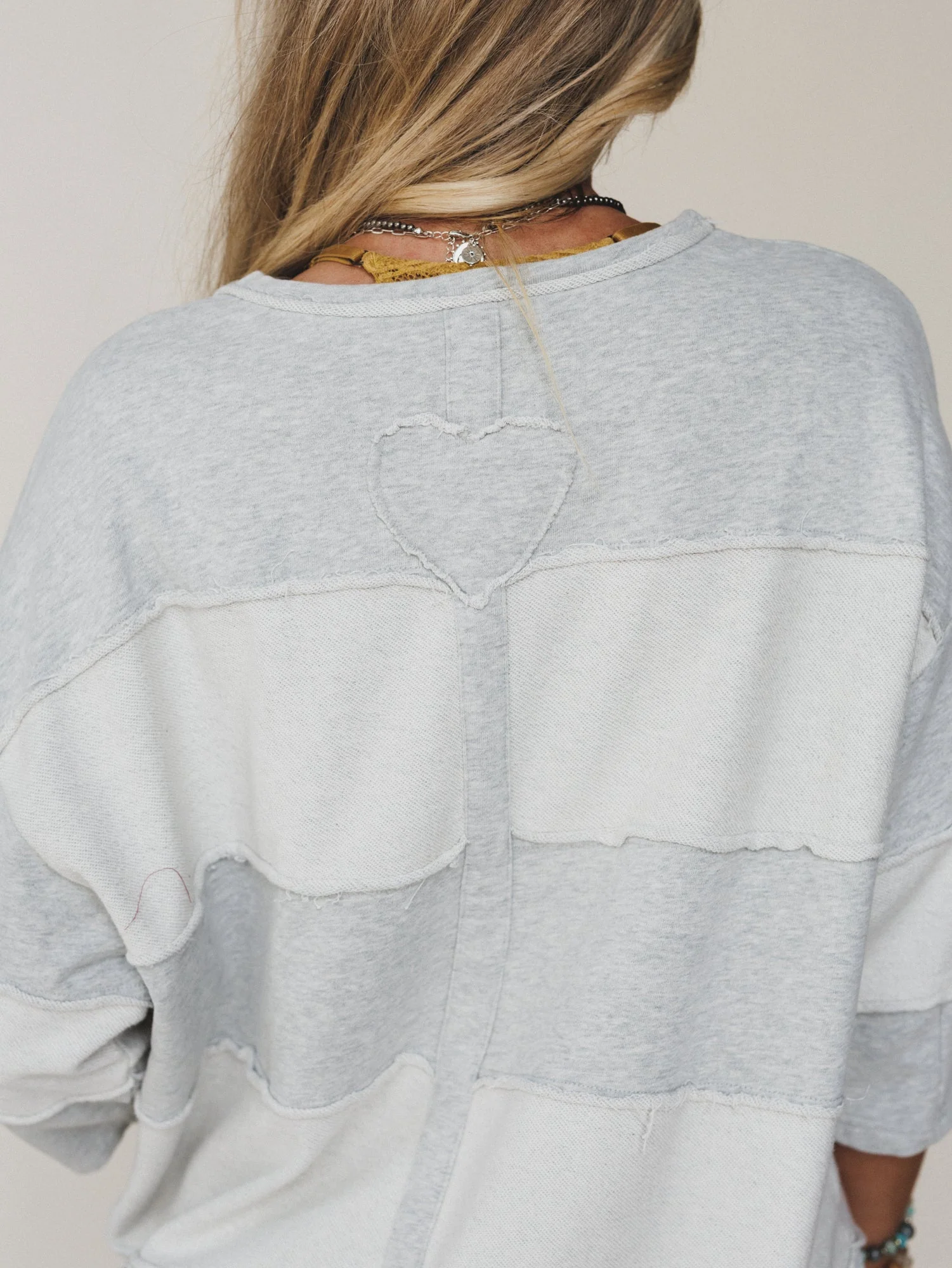 Go Lightly Terry Knit Top - Heather Gray - Image 2