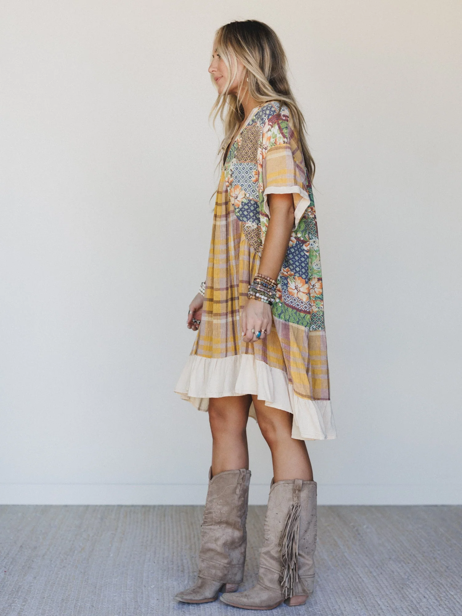Golden Gaze Dress - Mustard - Image 6