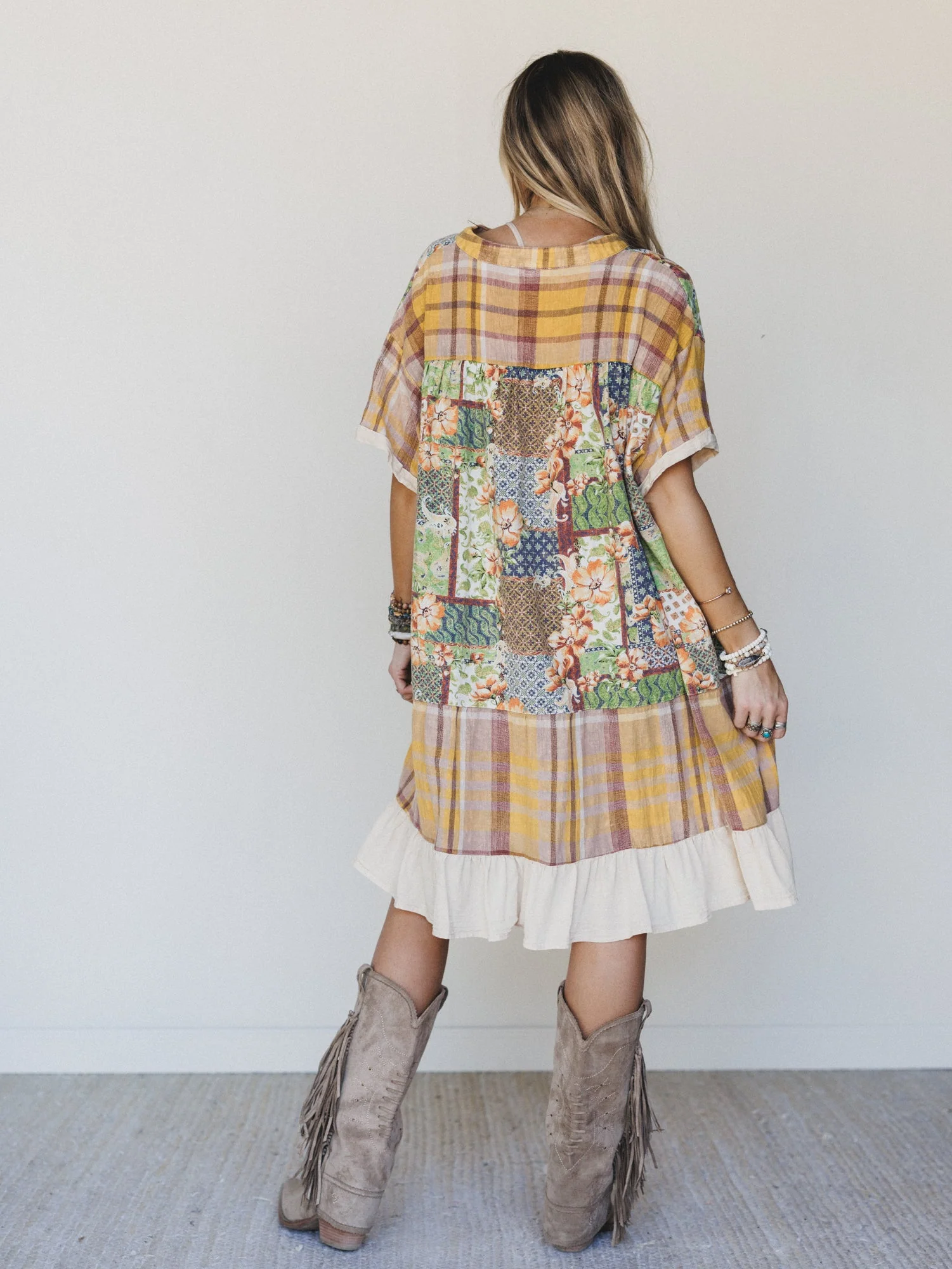 Golden Gaze Dress - Mustard - Image 7