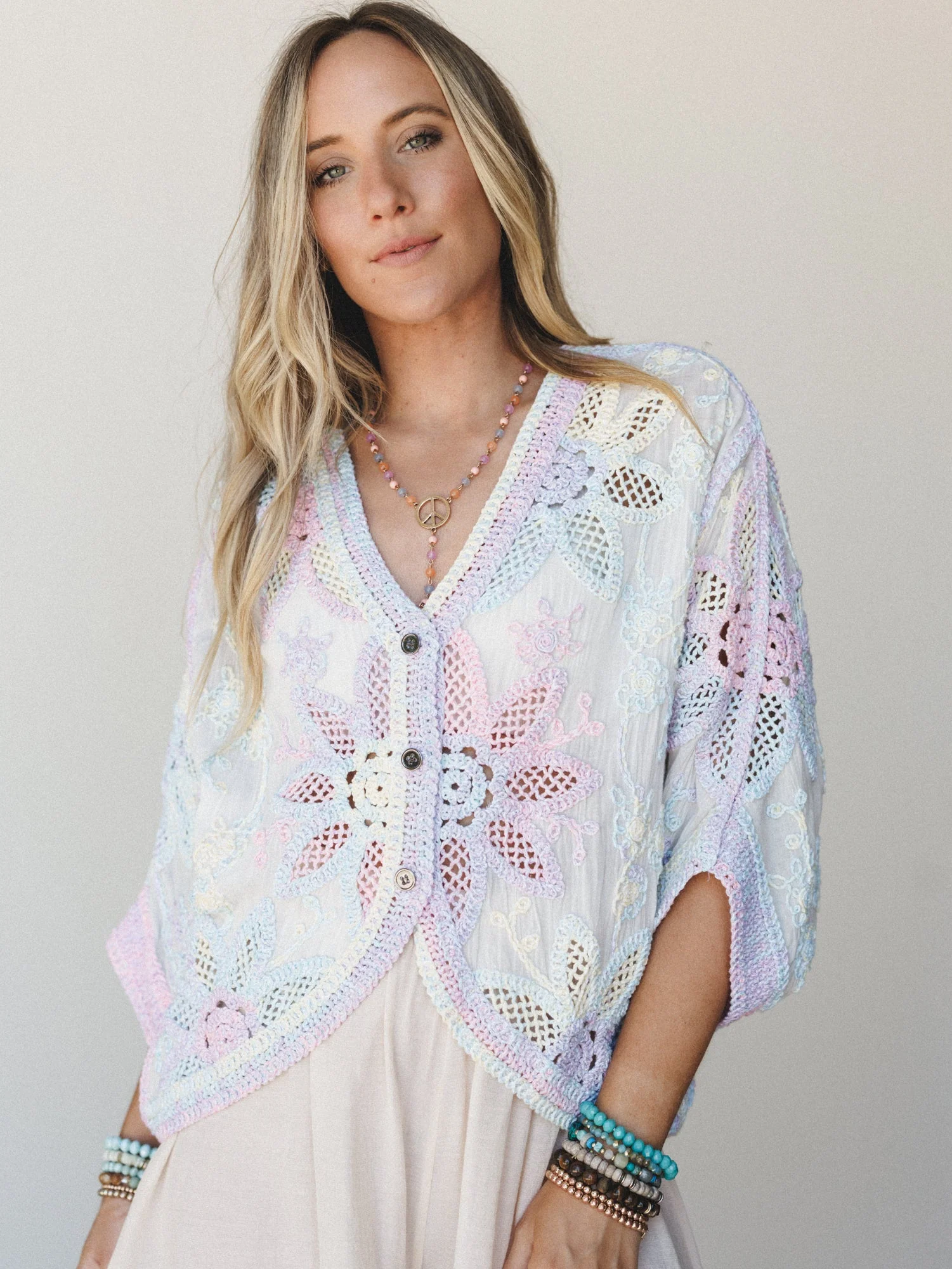 Golden Isla Shrug - Rainbow