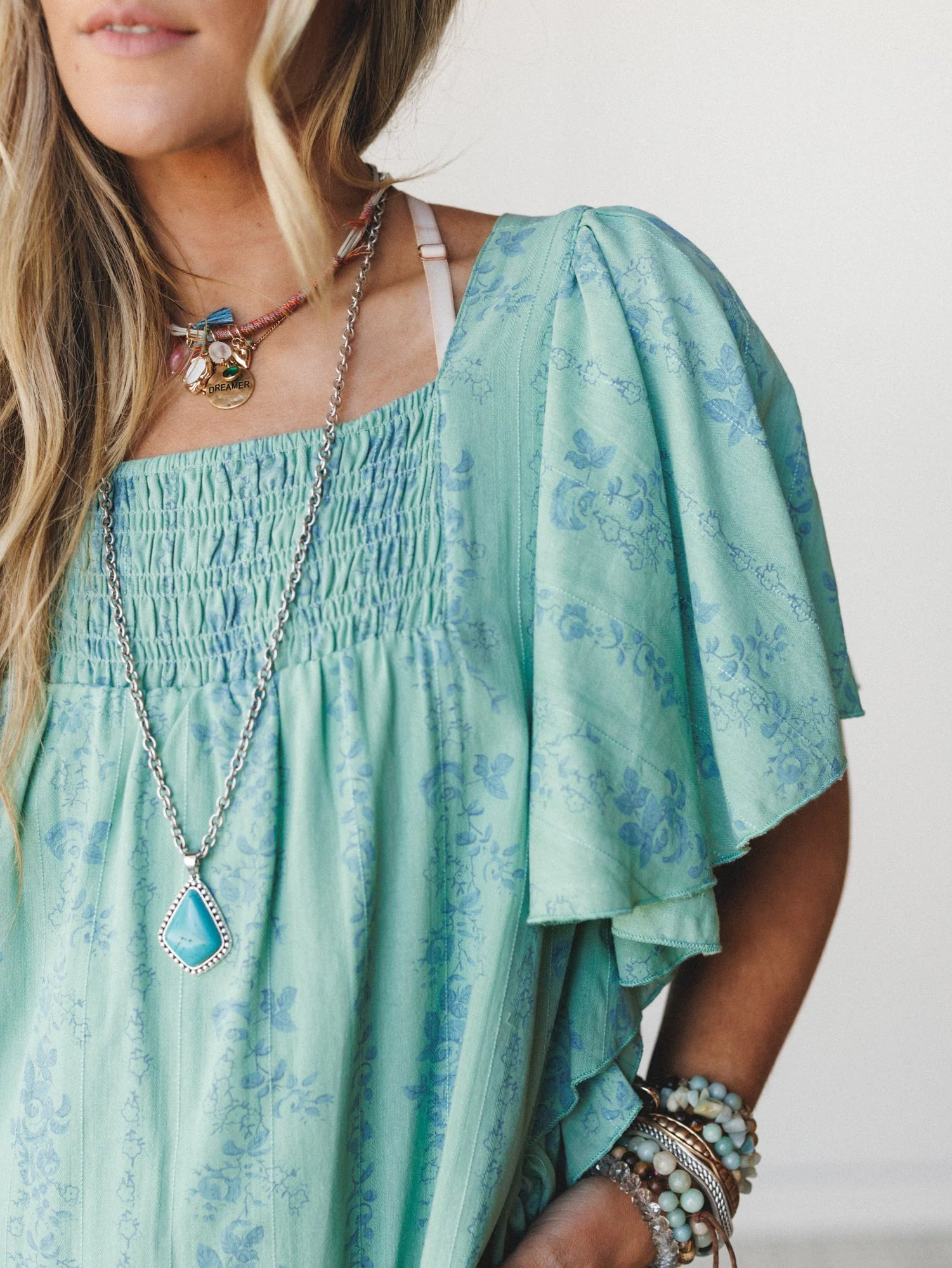 Goldie Floral Romper - Sage - Image 3