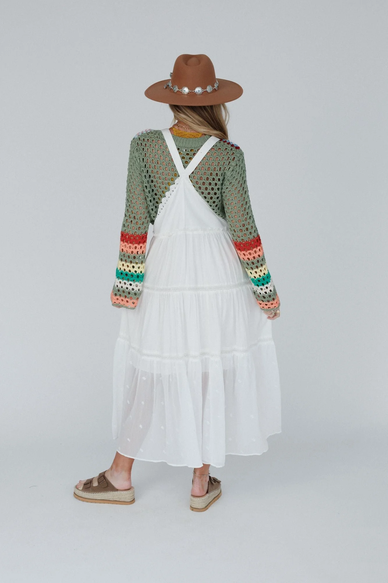 Green Paths Overall Dress - Off White - Image 4