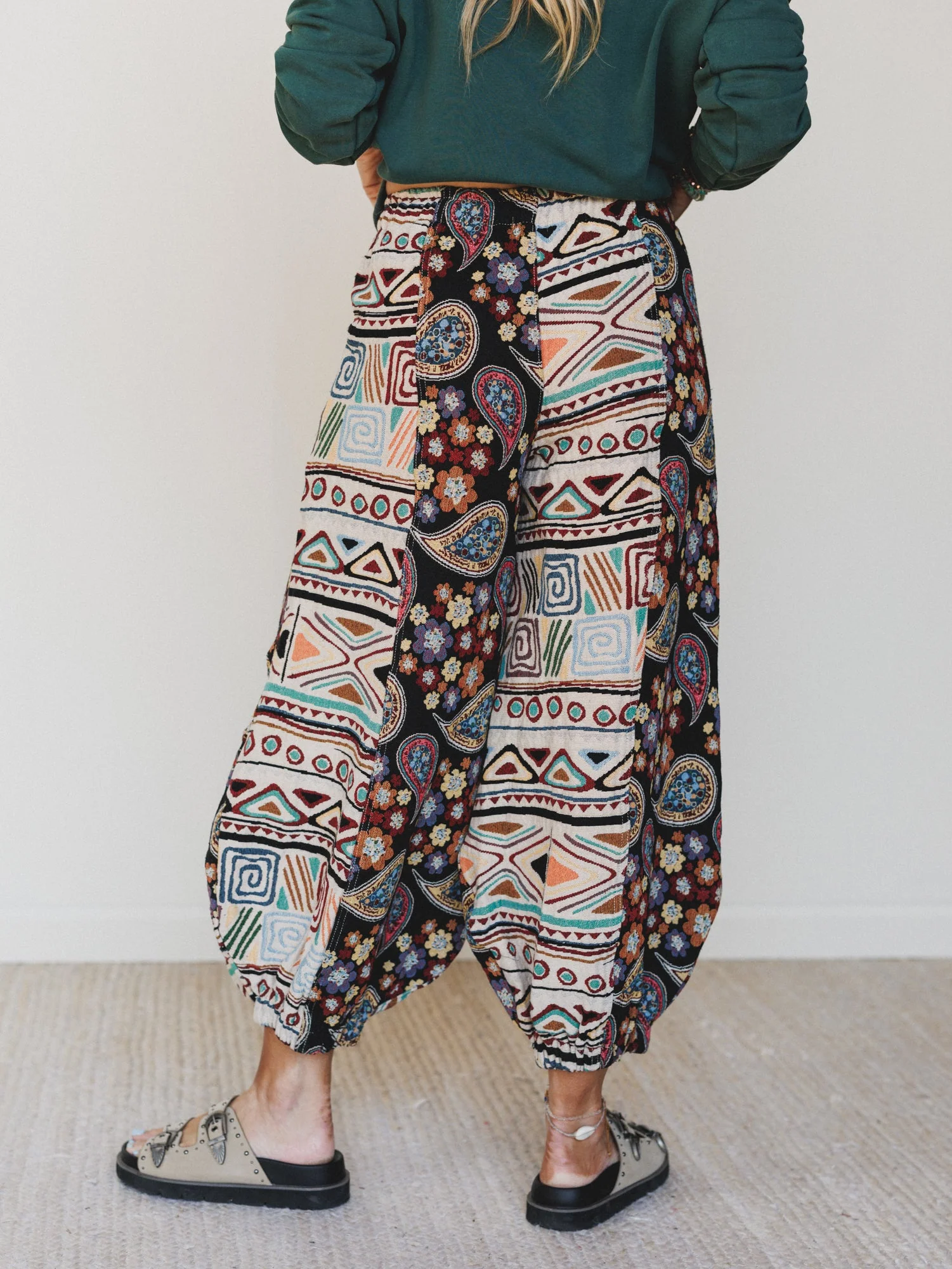 Groovy Effect Pants - Black Multi - Image 5