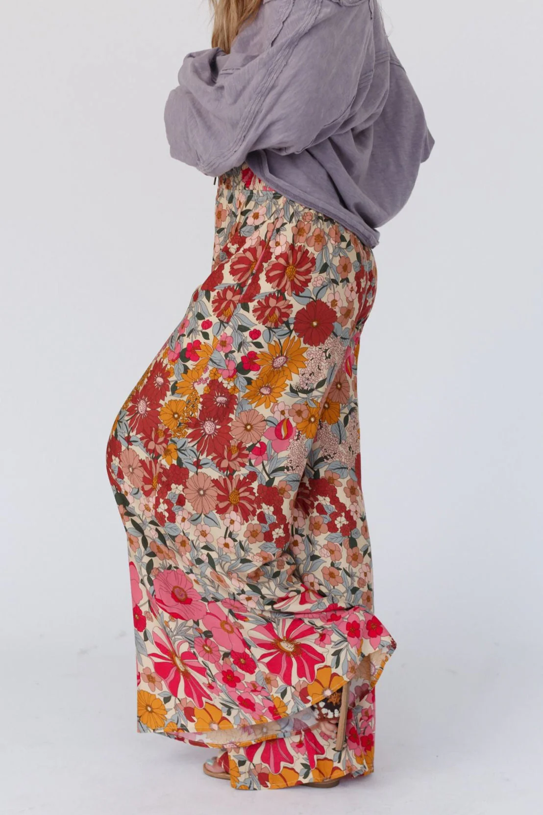 Groovy Gardens Wide Leg Pant - Pink - Image 2