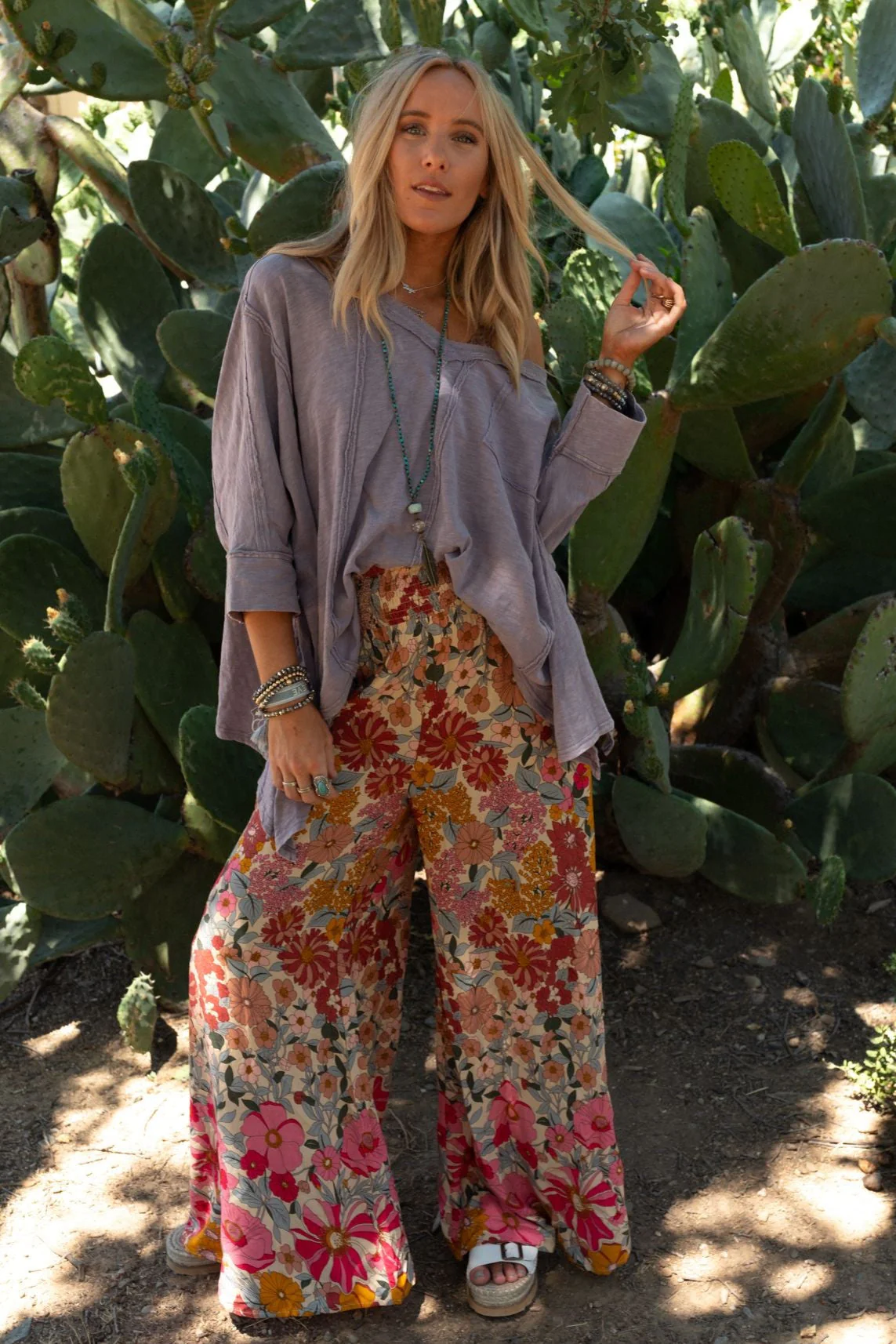 Groovy Gardens Wide Leg Pant - Pink - Image 7