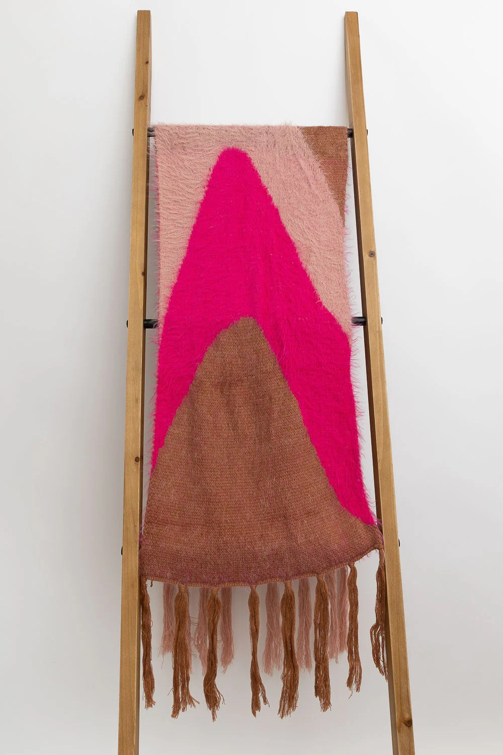 Groovy Swirl Tassel Scarf - Pink - Image 5