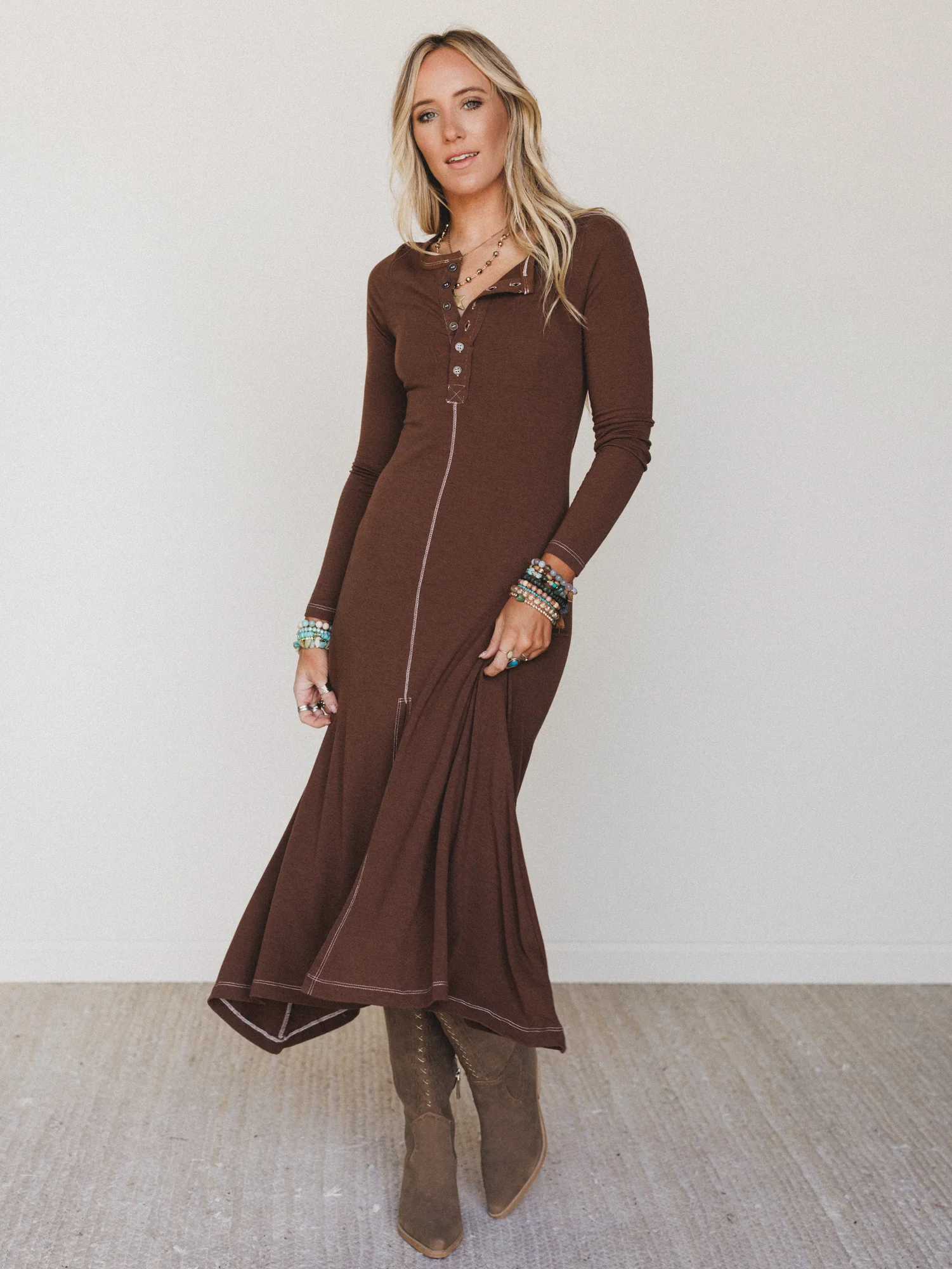 Harlowe Dress - Mocha