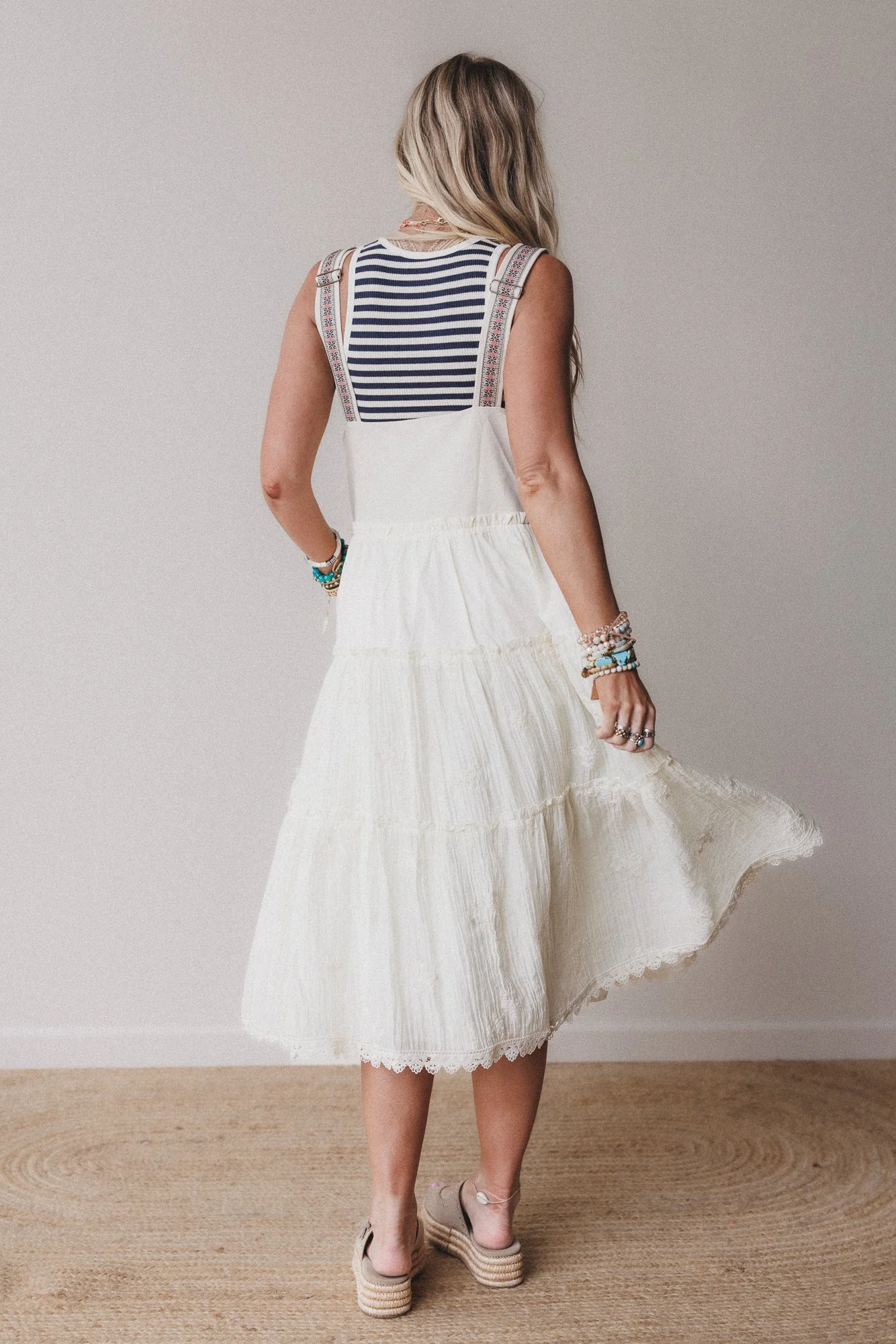 Harvest Haze Overalls Dress - Cream - Image 5