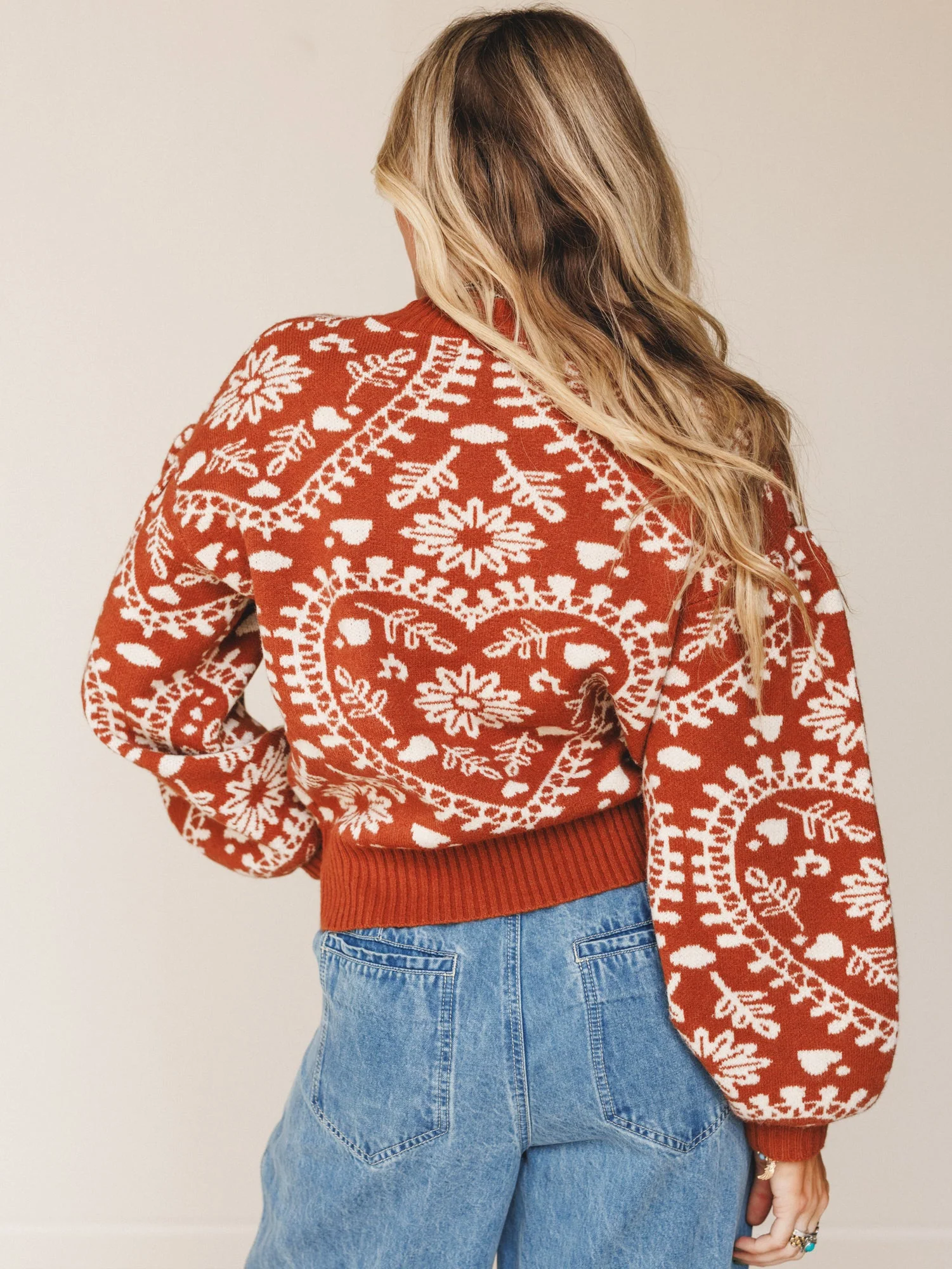 Heart Garden Sweater - Camel - Image 3