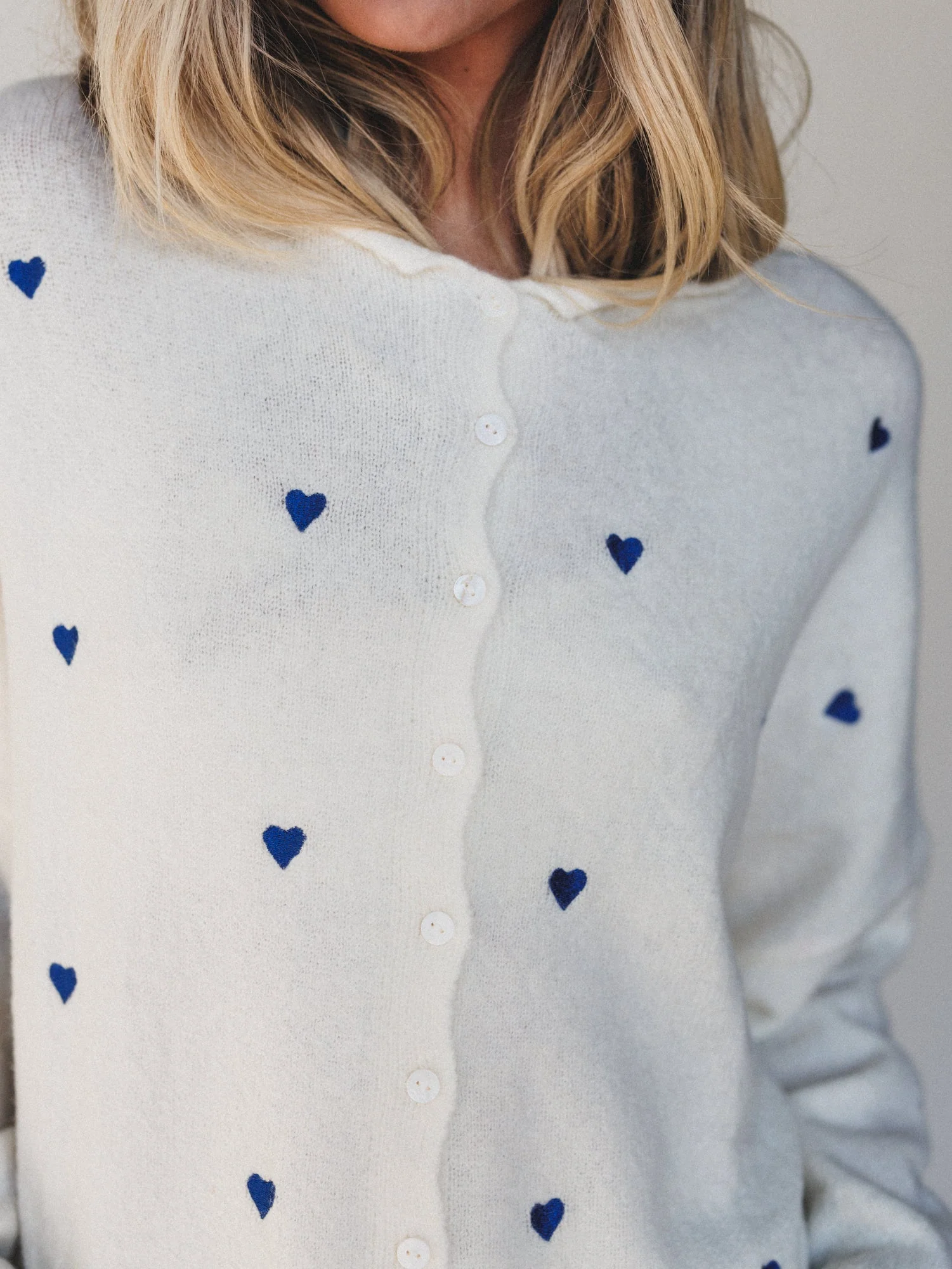 Heart On You Cardigan - Ivory - Image 3