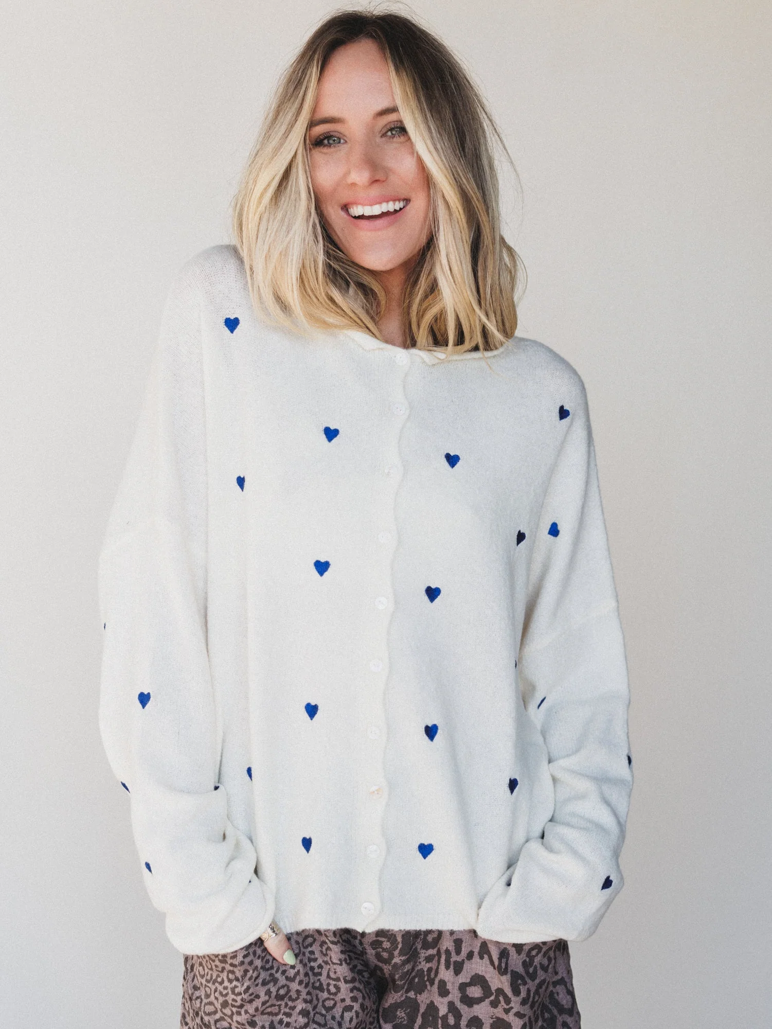 Heart On You Cardigan - Ivory - Image 6