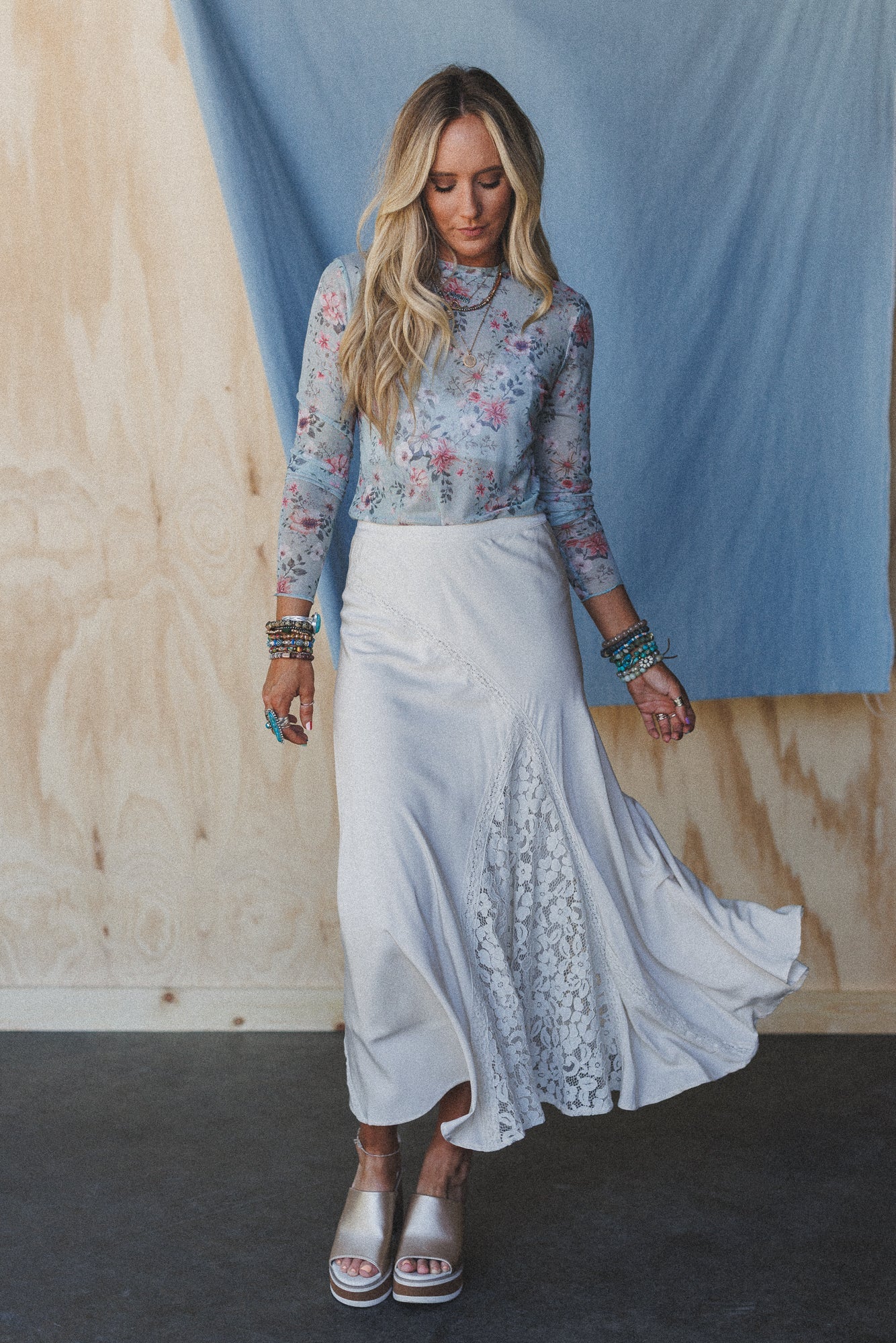 Heavenly Haze Lace Skirt - Dove - Image 2