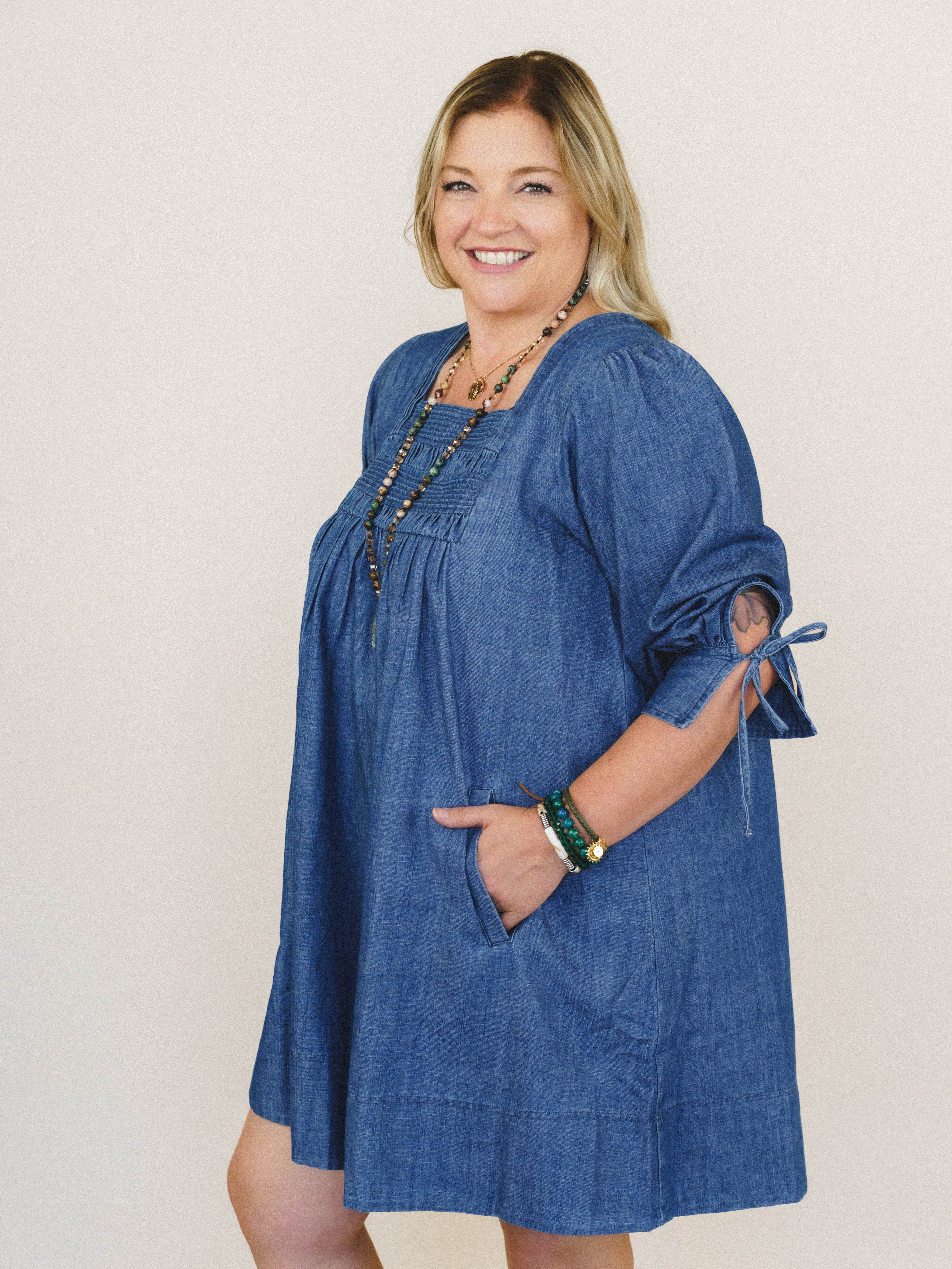 Her Journey Dress - Dark Denim - Image 2