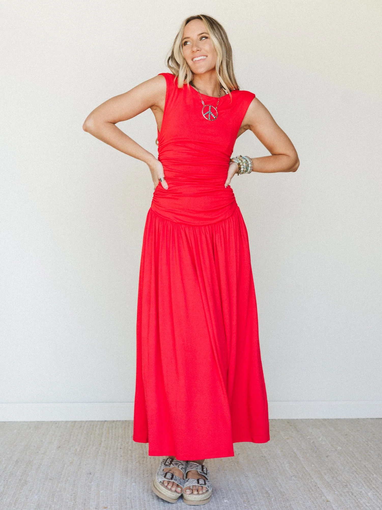 Here for Sunshine Dress - Cherry Tomato - Image 2