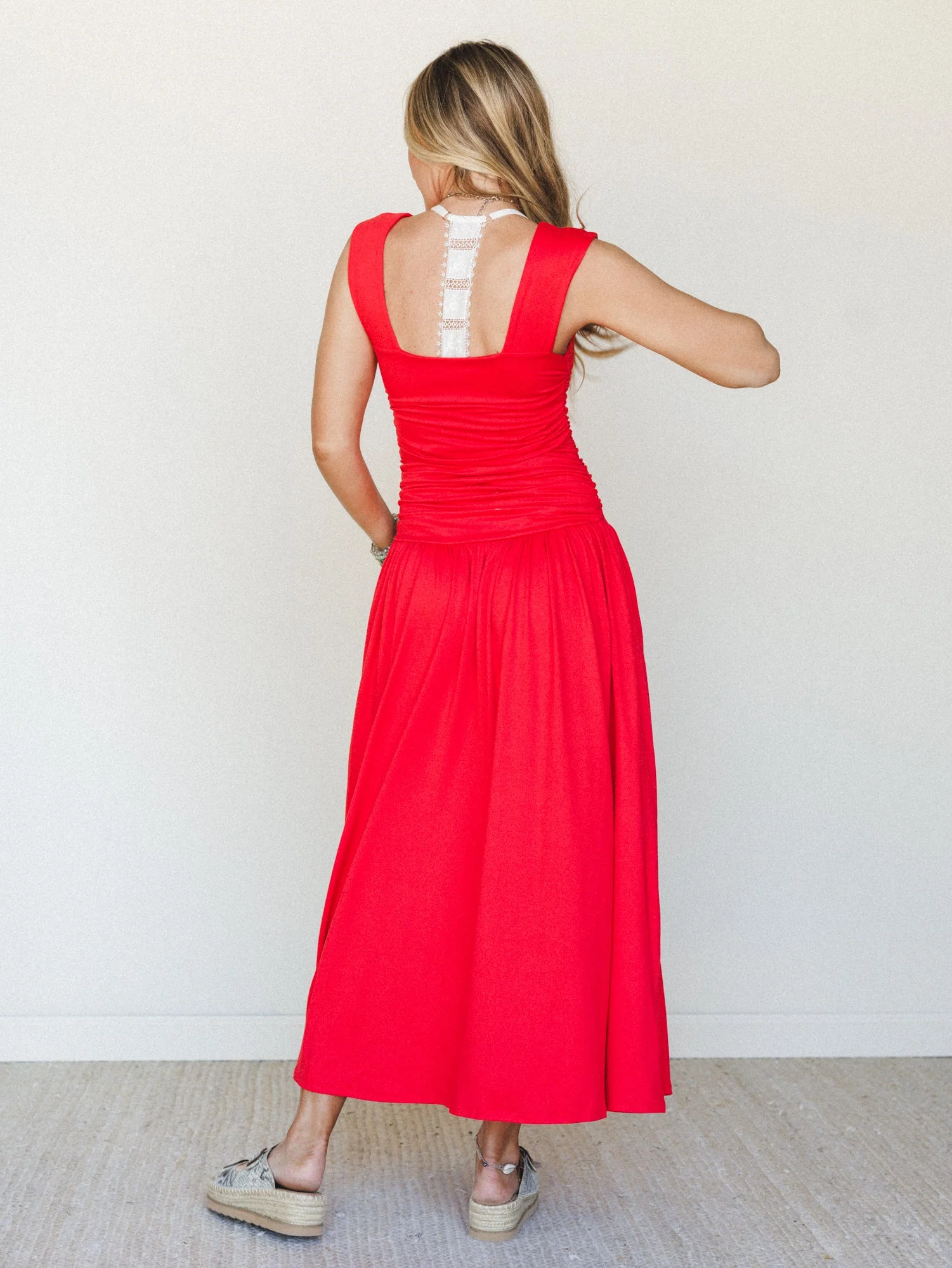 Here for Sunshine Dress - Cherry Tomato - Image 5