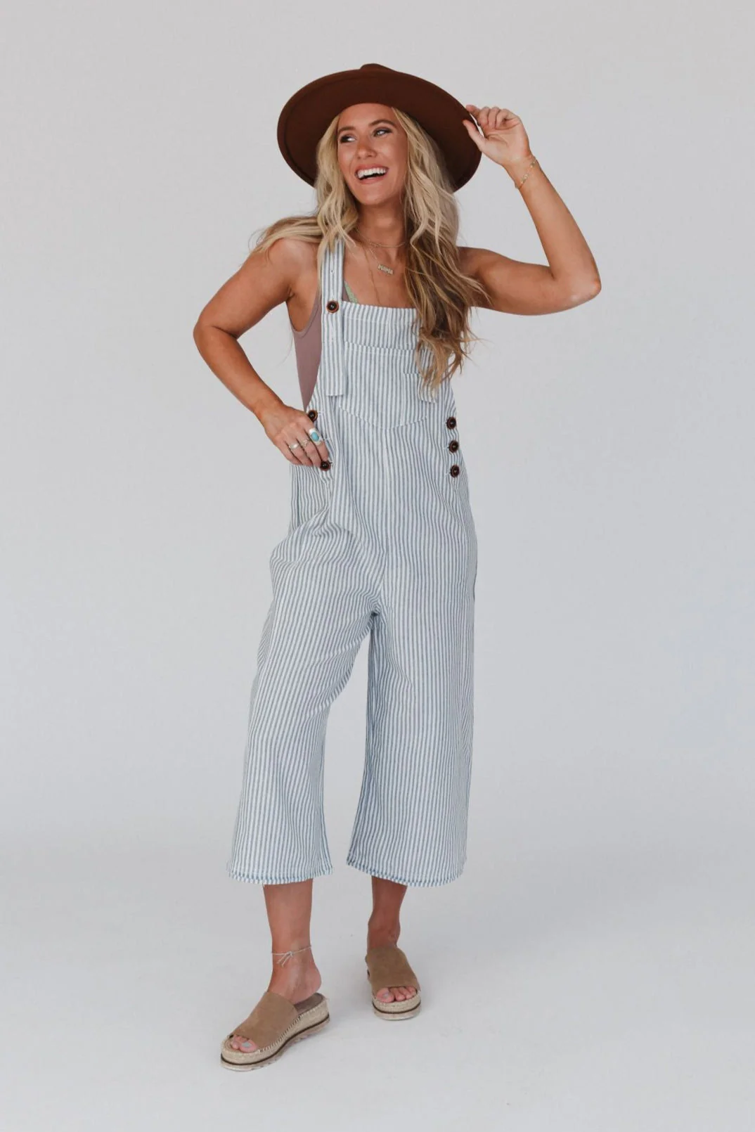High Hopes Denim Overalls - Denim Stripe - Pre Order - Image 2