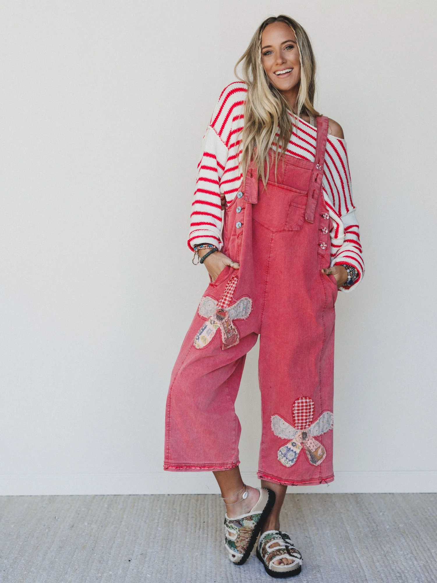 High Hopes Flower Patch Overalls - Rust