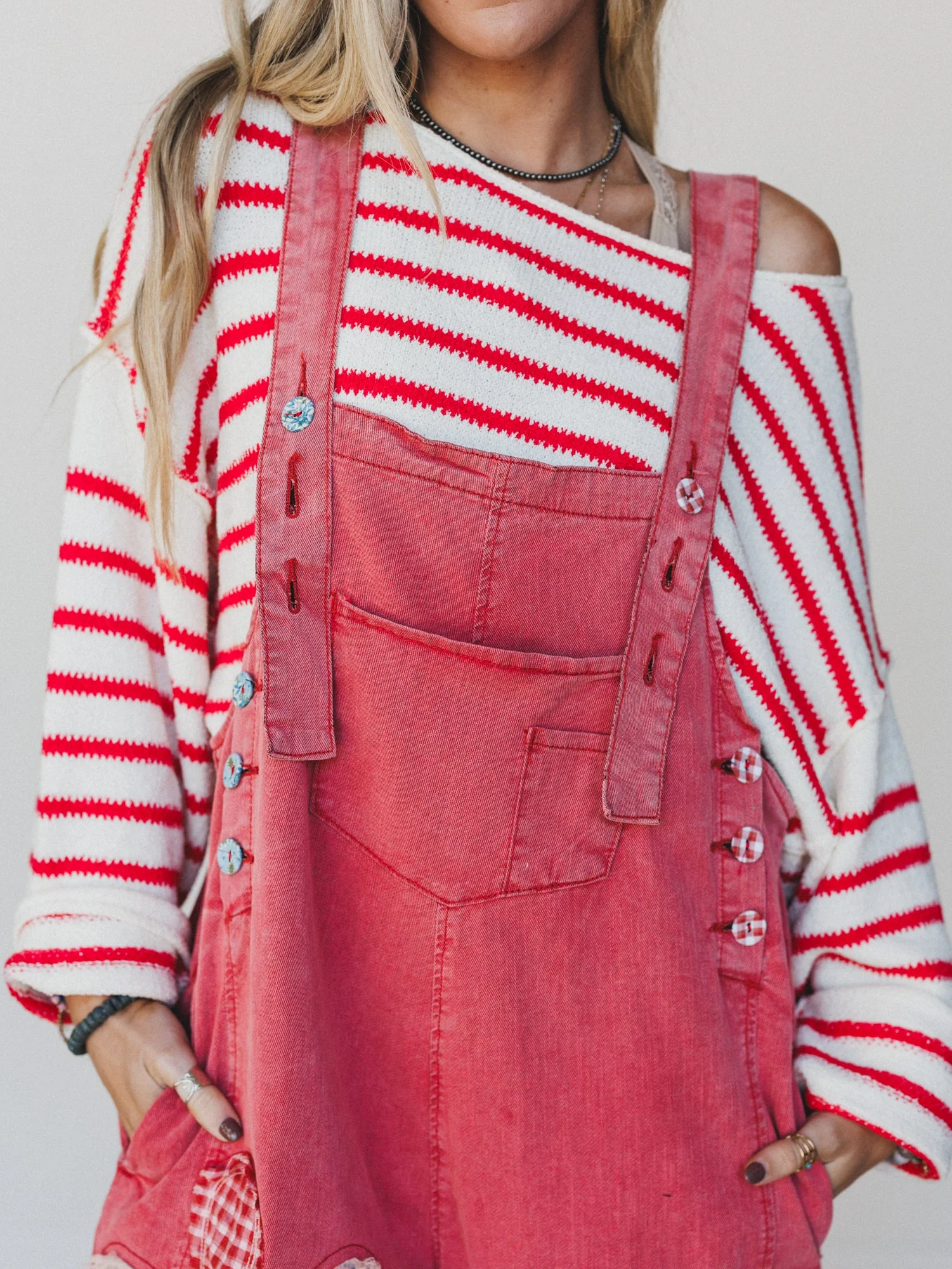 High Hopes Flower Patch Overalls - Rust - Image 4