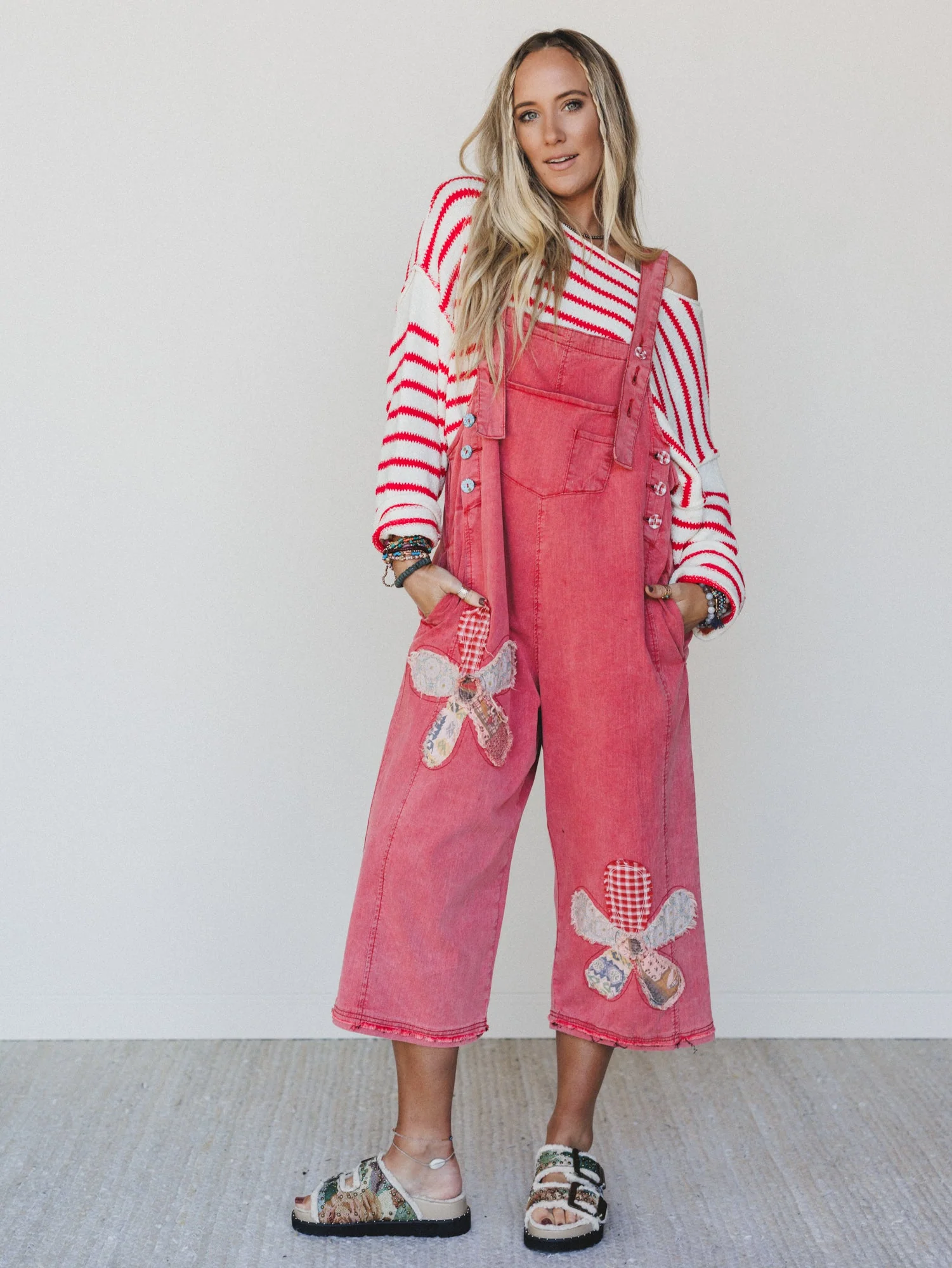 High Hopes Flower Patch Overalls - Rust - Image 5
