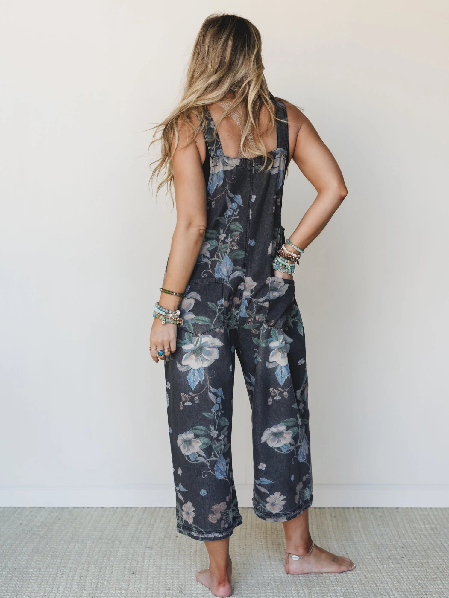 High Hopes Slouchy Denim Overalls - Black Denim - Image 11