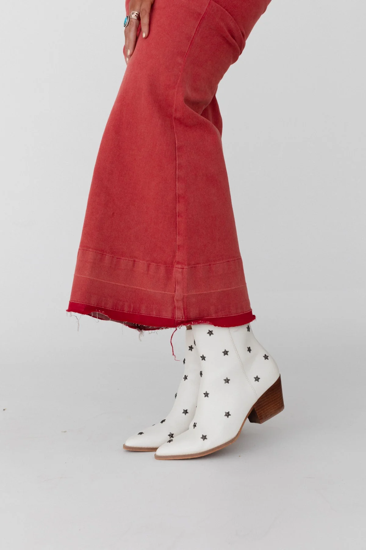 Holly Denim Overalls - Red - Image 6