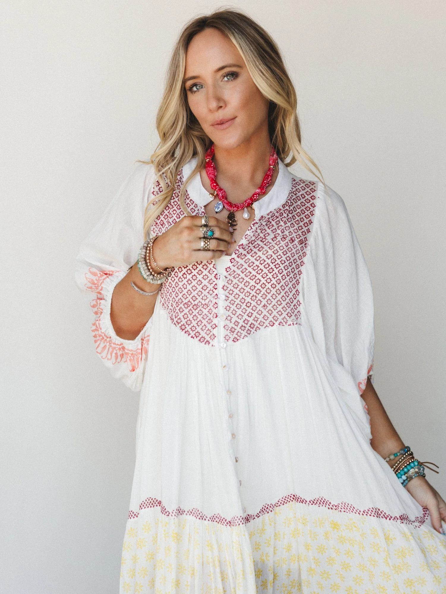 Honey Sun Maxi Dress - Natural Multi - Image 3
