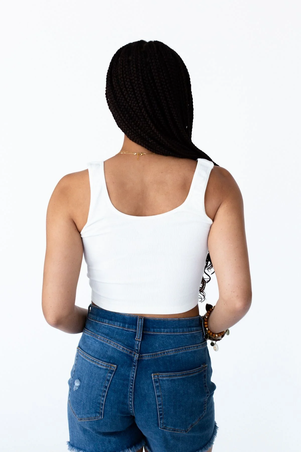 Hook It Up Ribbed Brami - Ivory - Image 5