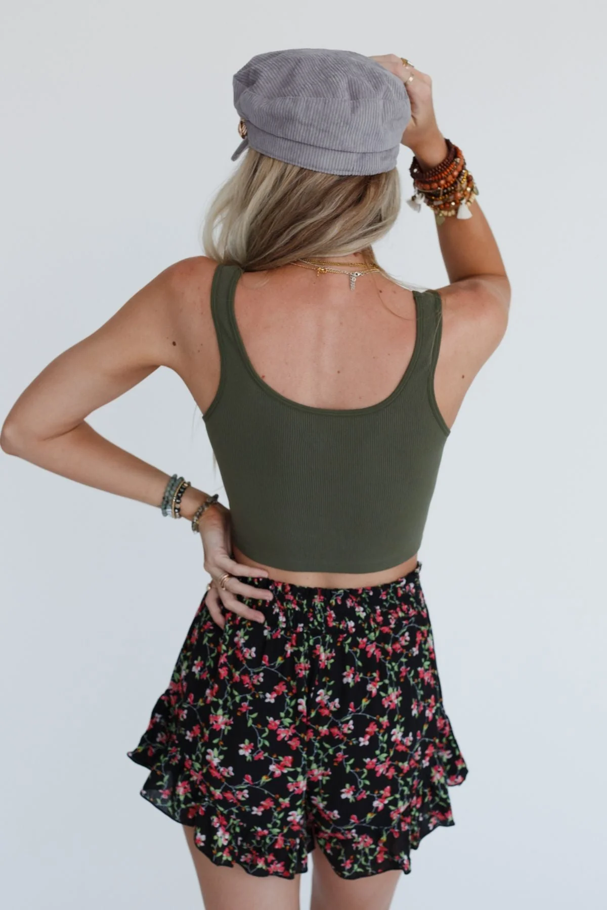 Hook It Up Ribbed Brami - Olive - Image 8