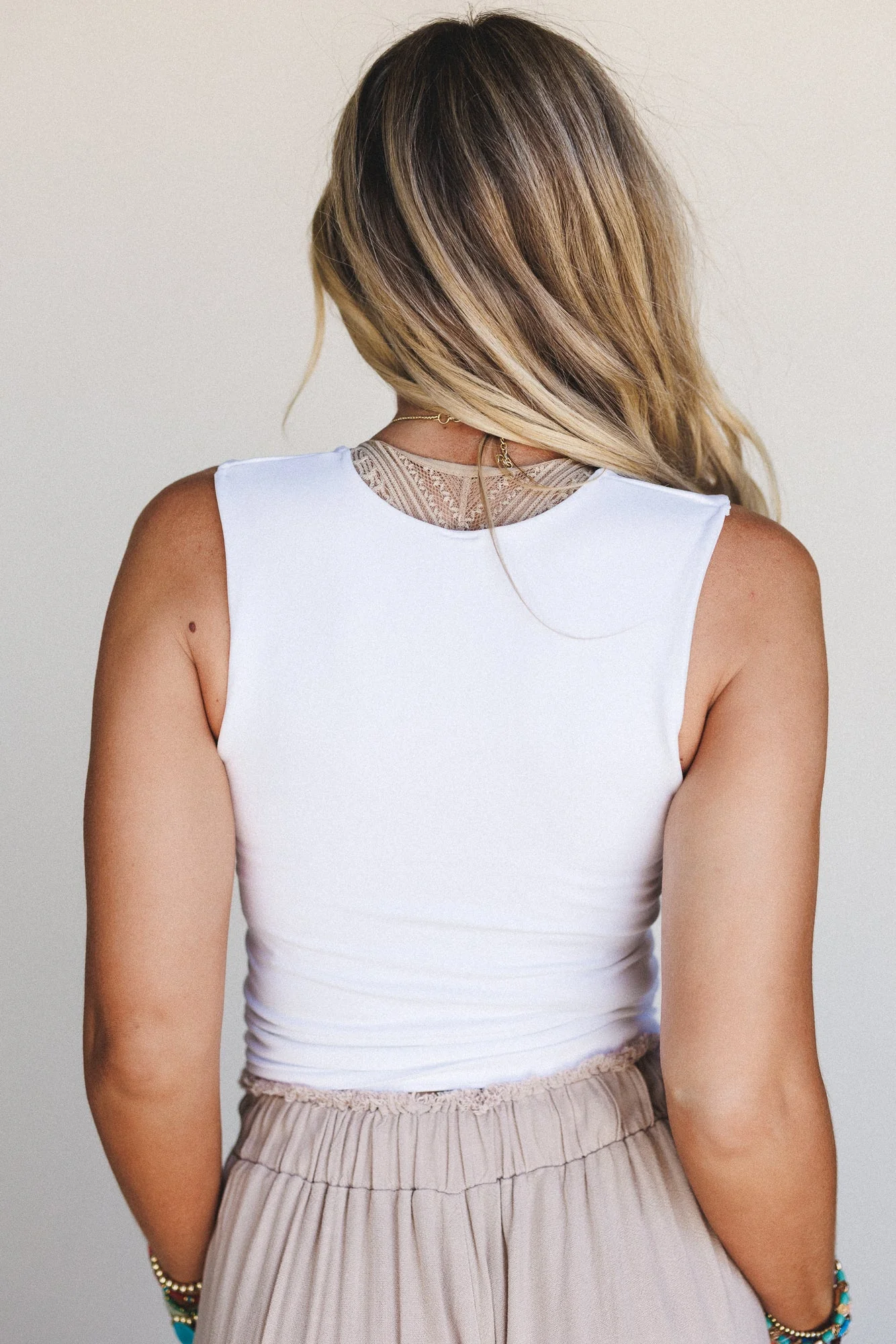 Hot Take Double Layer Tank - White - Image 3
