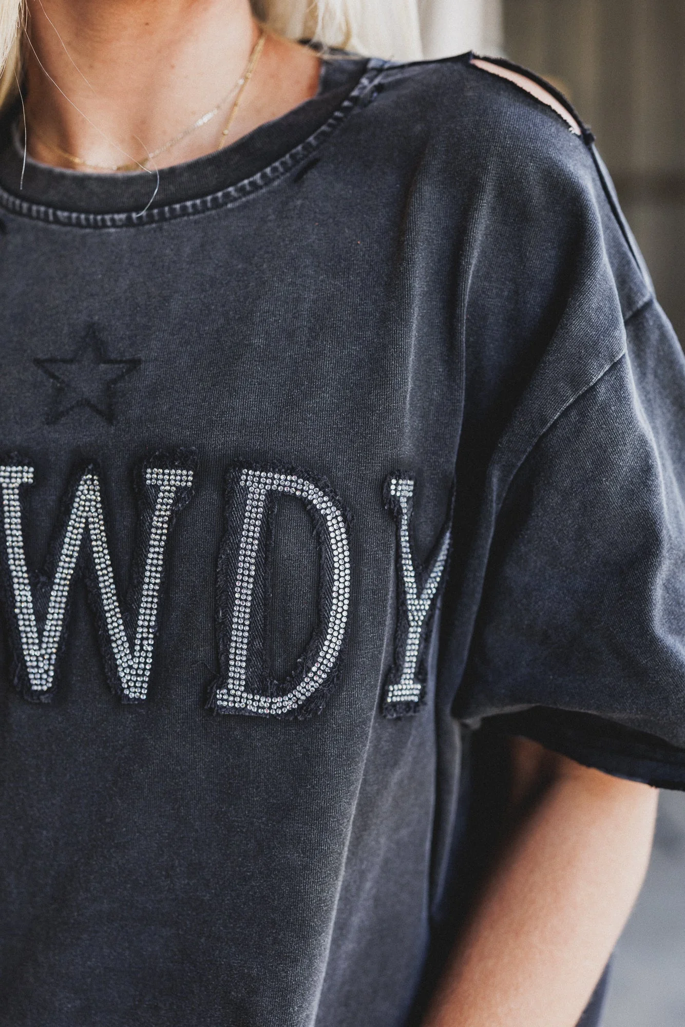 Howdy Vibes Tee Dress - Black - Image 5