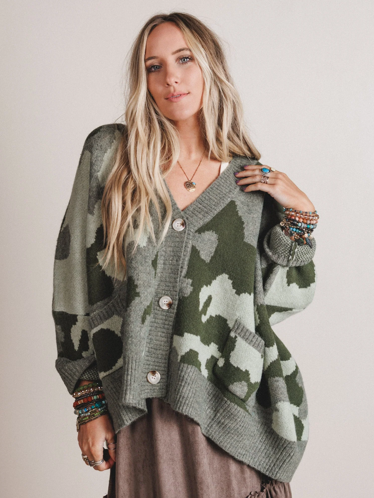 Into The Dusk Cardigan - Camo - Image 6