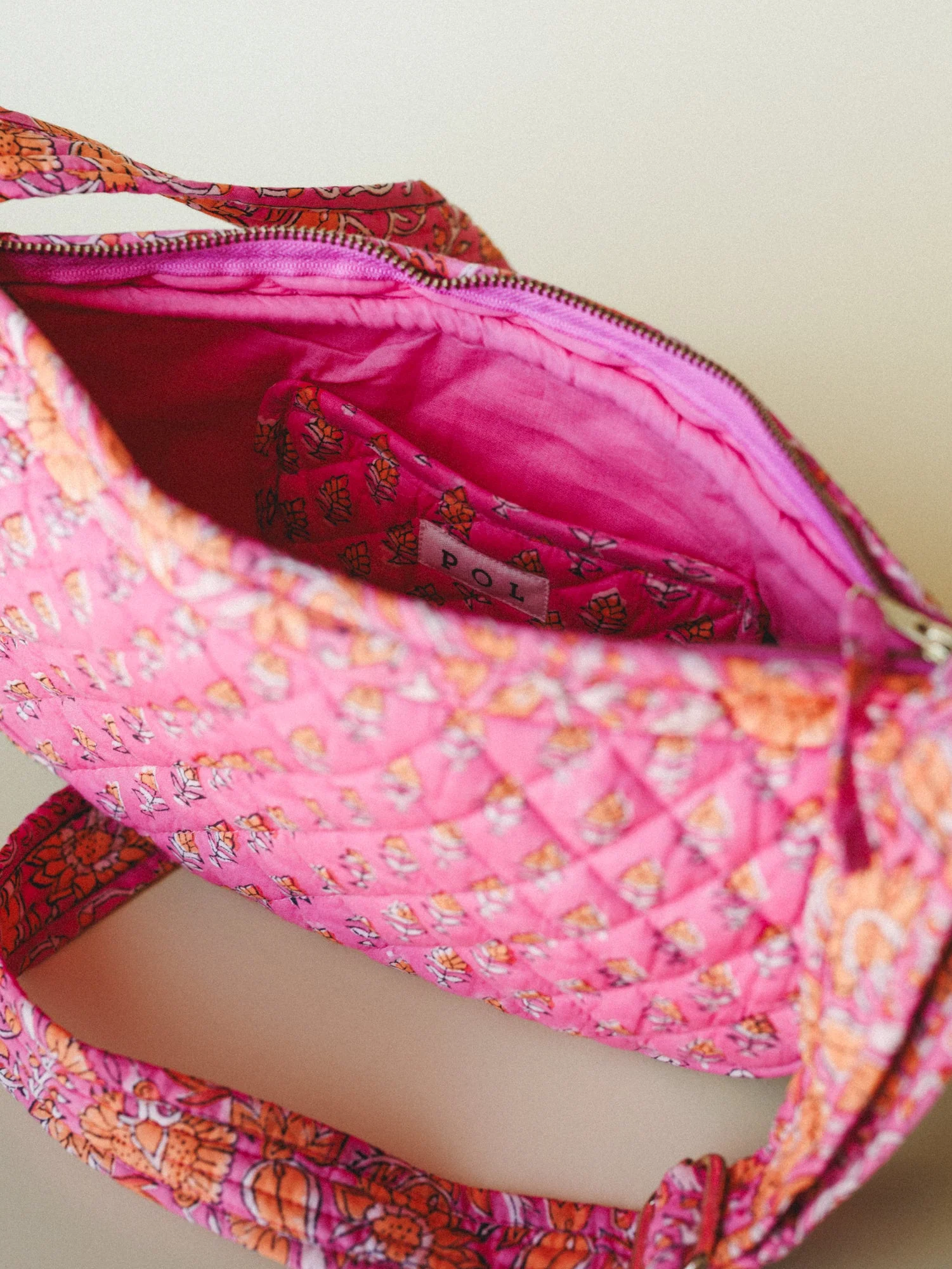 Isley Quilted Bag - Pink Yellow - Image 3