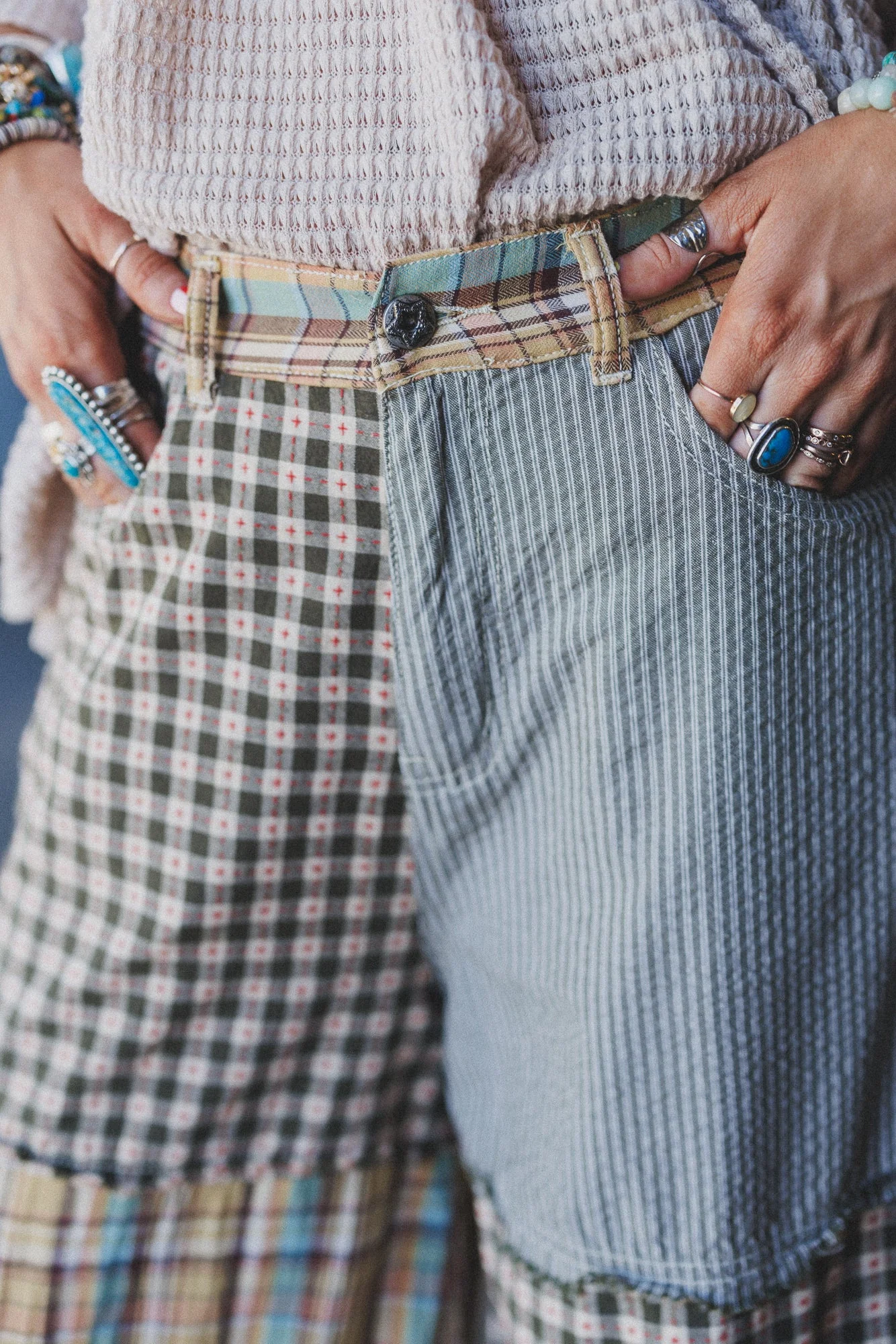 Jane Tiered Pants - Olive - Image 3
