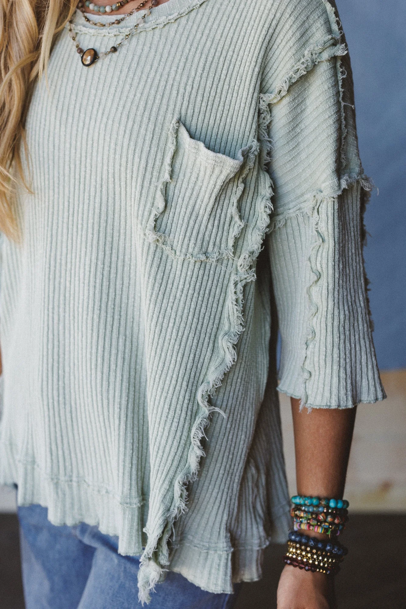 Jaqueline Textured Top - Sage - Image 3