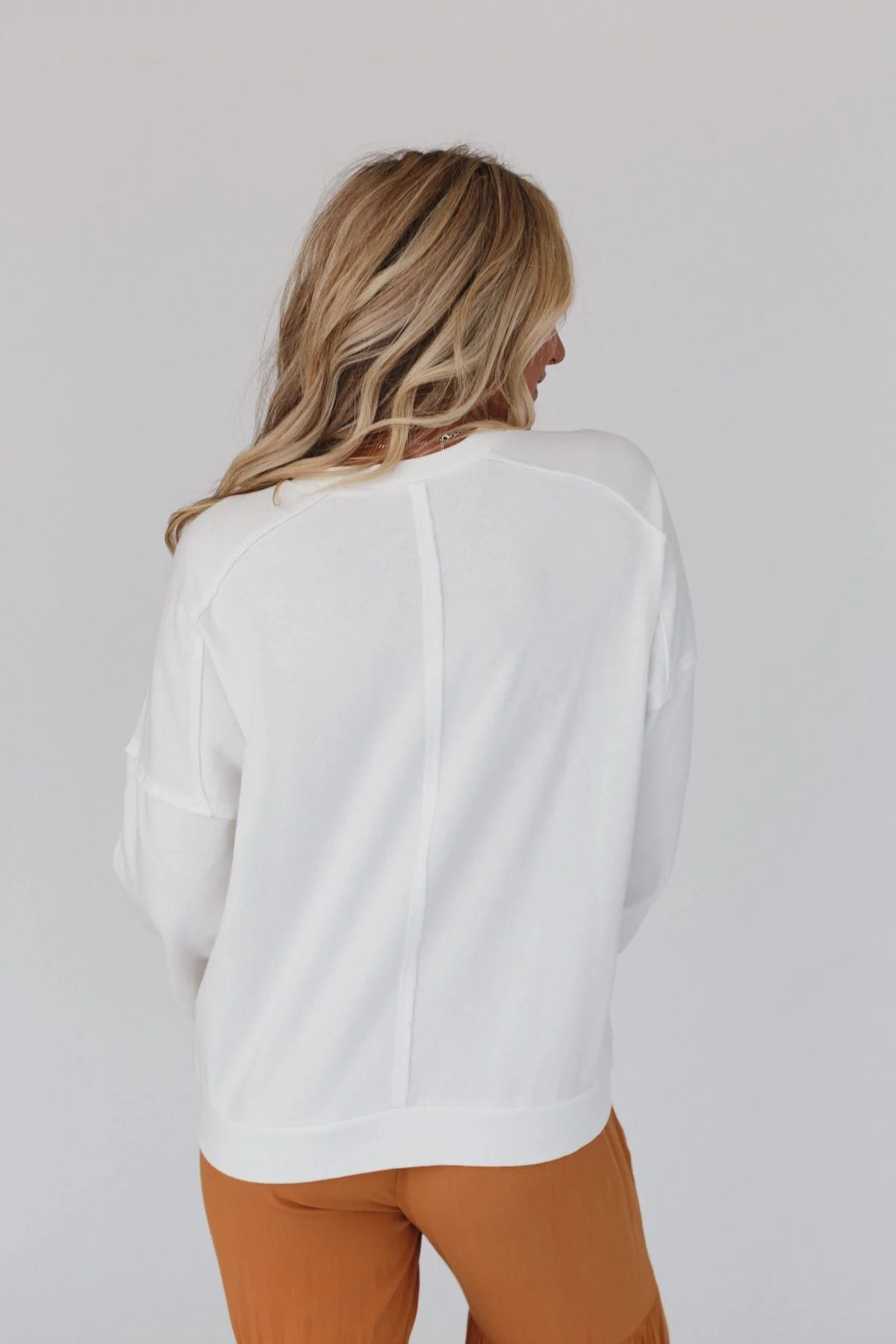 Jenny Floral Peace Sign Pullover Top - Off White - Image 2